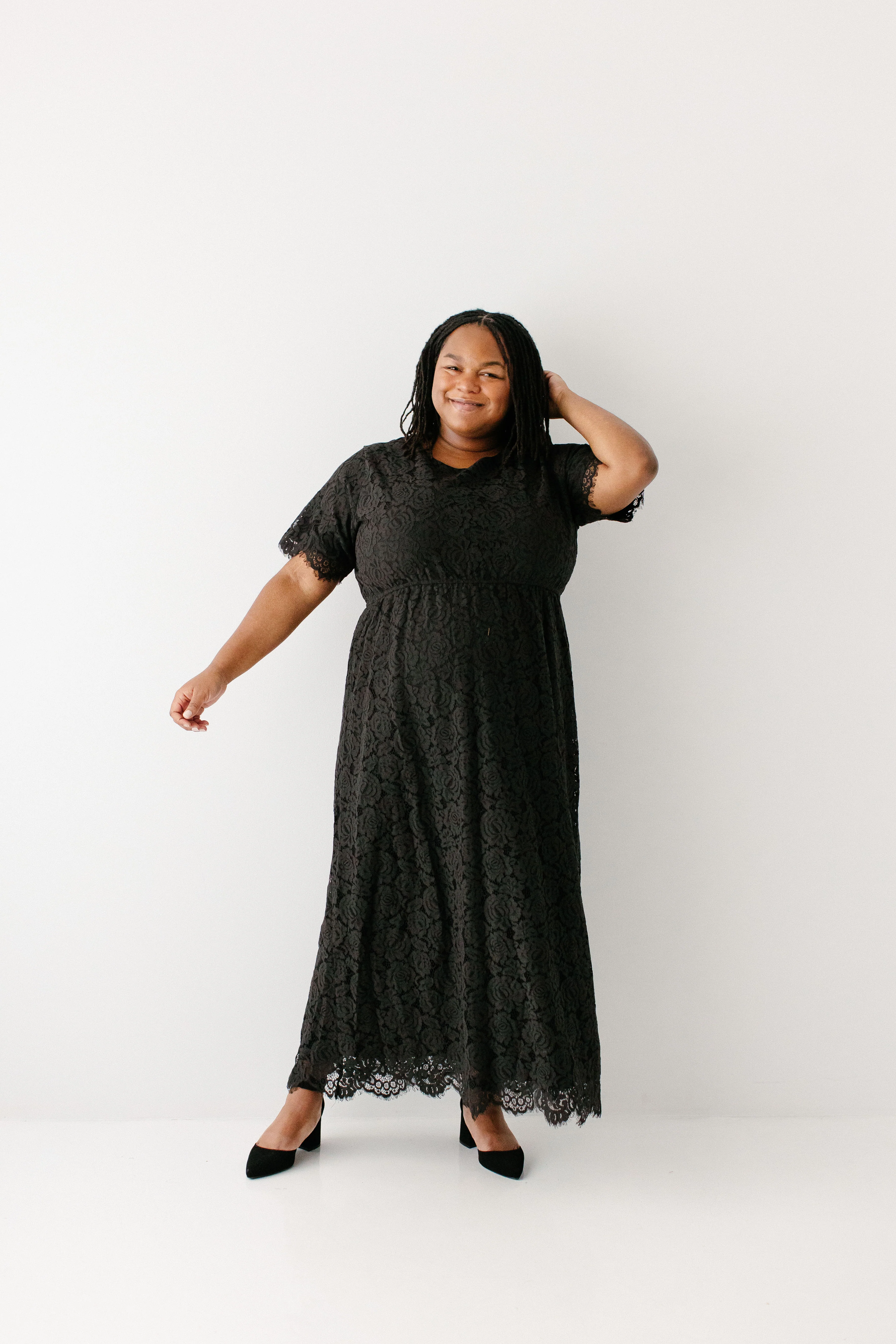 Odessa Round Neck Lace Maxi Dress FINAL SALE - Image 24