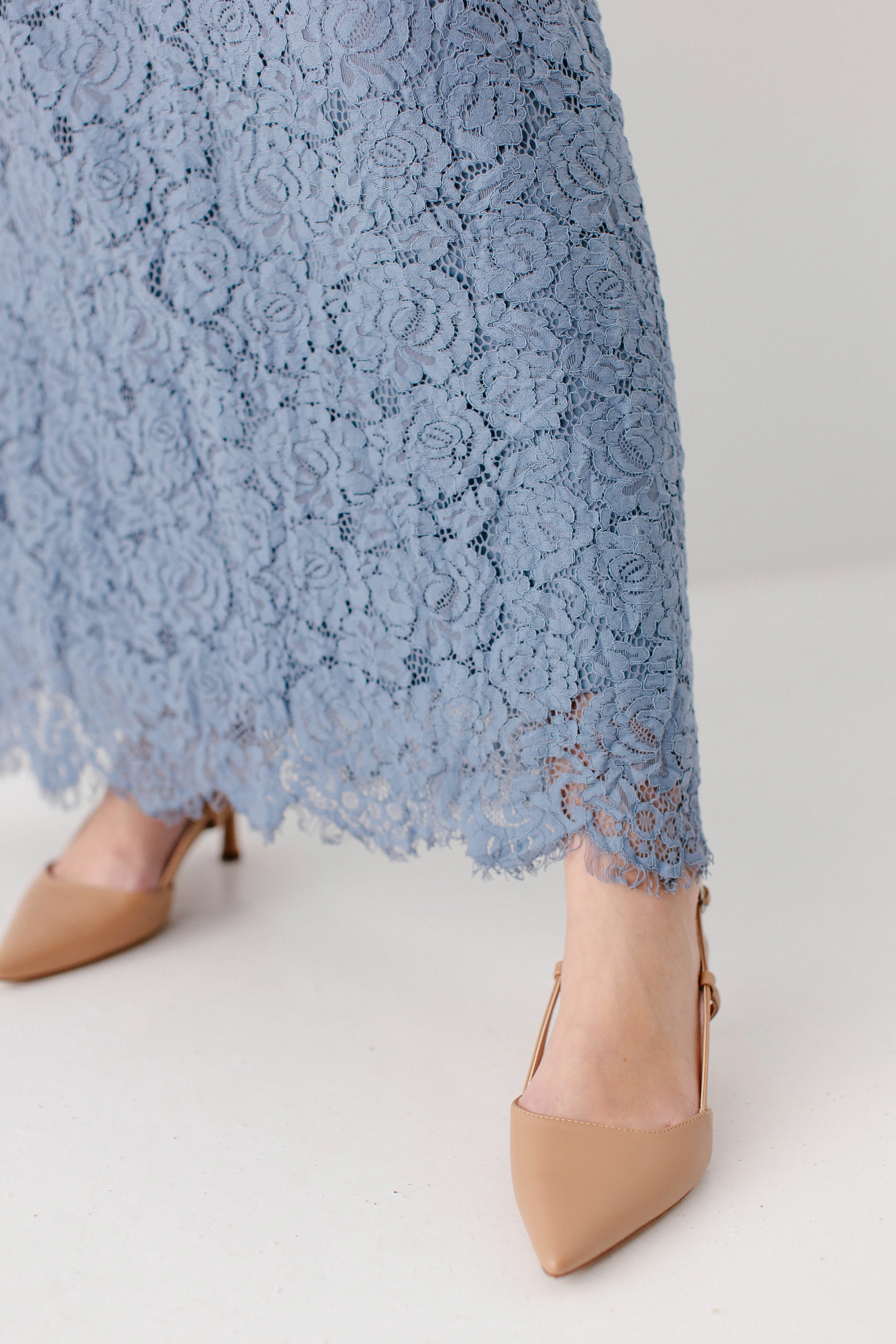 Odessa Round Neck Lace Maxi Dress FINAL SALE - Image 5