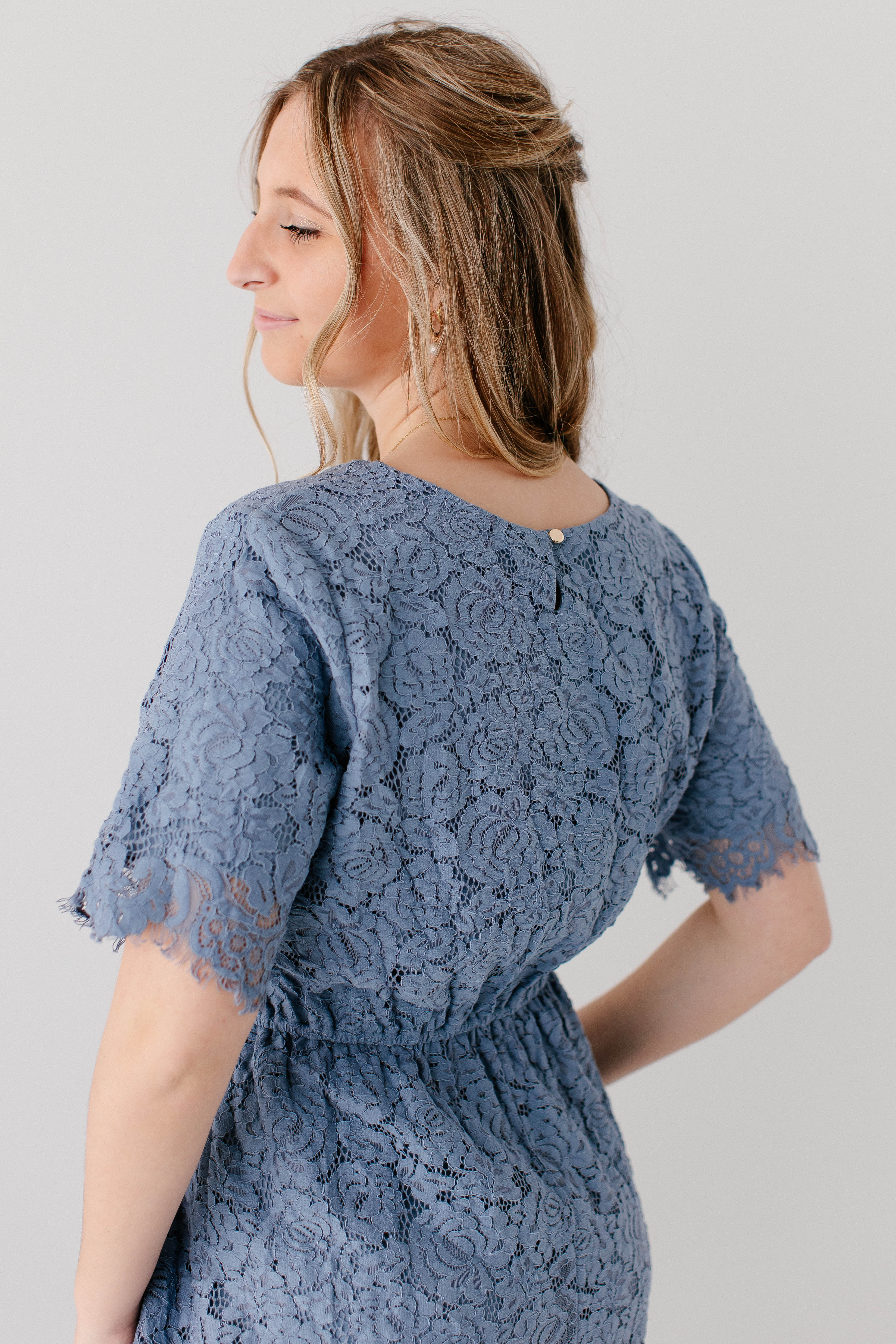 Odessa Round Neck Lace Maxi Dress FINAL SALE - Image 7