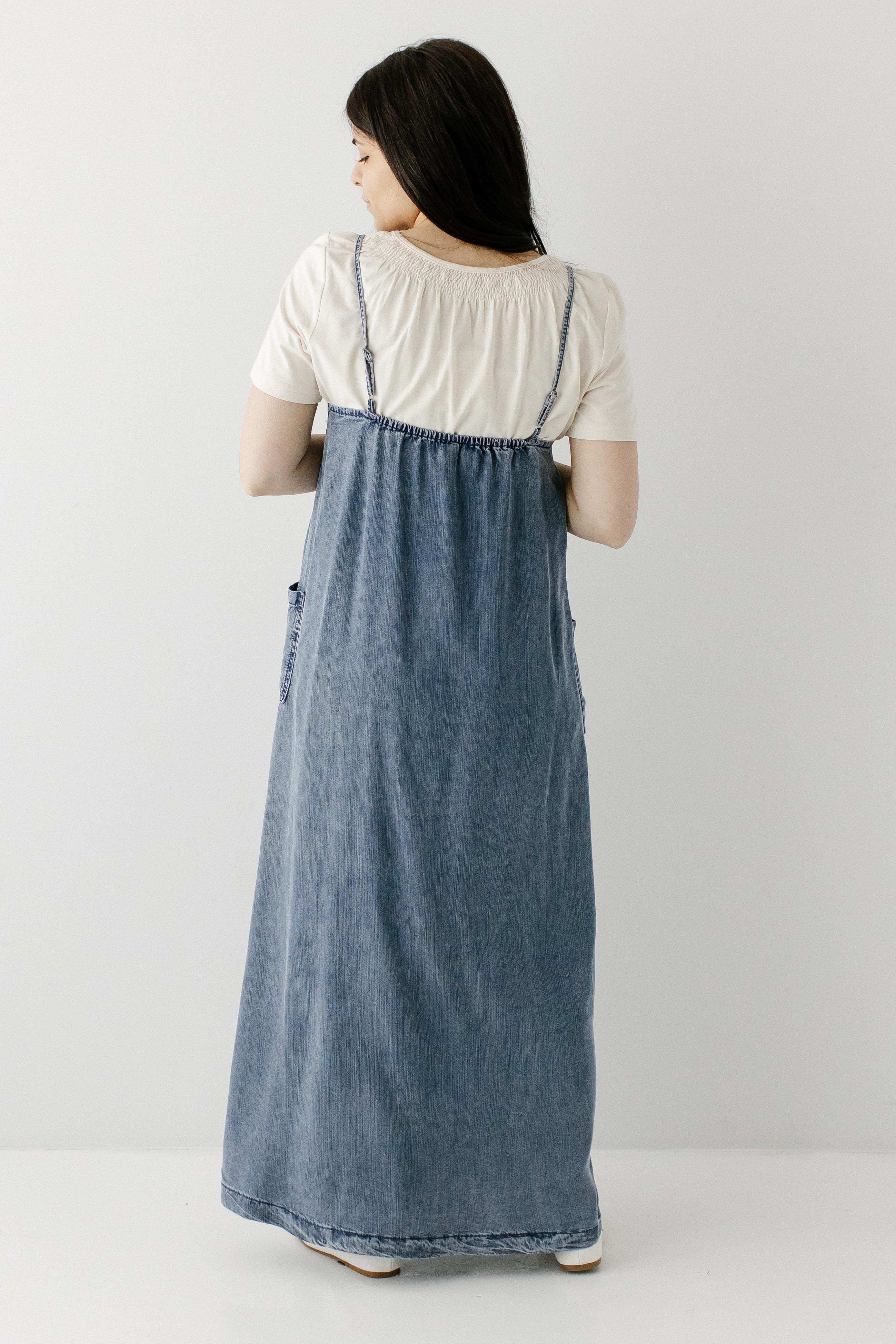 Omaha Chambray Overall Maxi Dress - Image 10