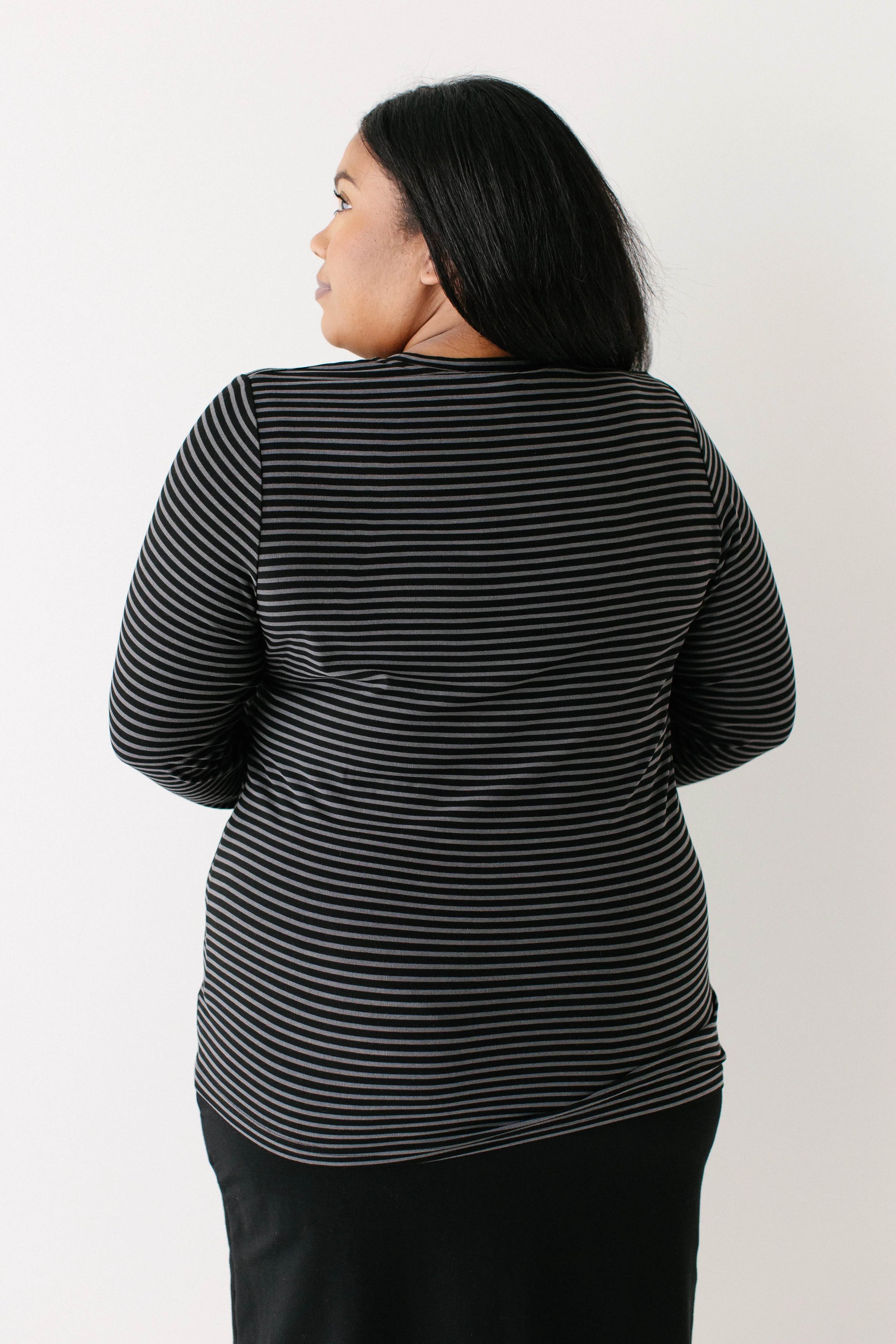 Palmer Long Sleeve Striped Tee FINAL SALE - Image 10