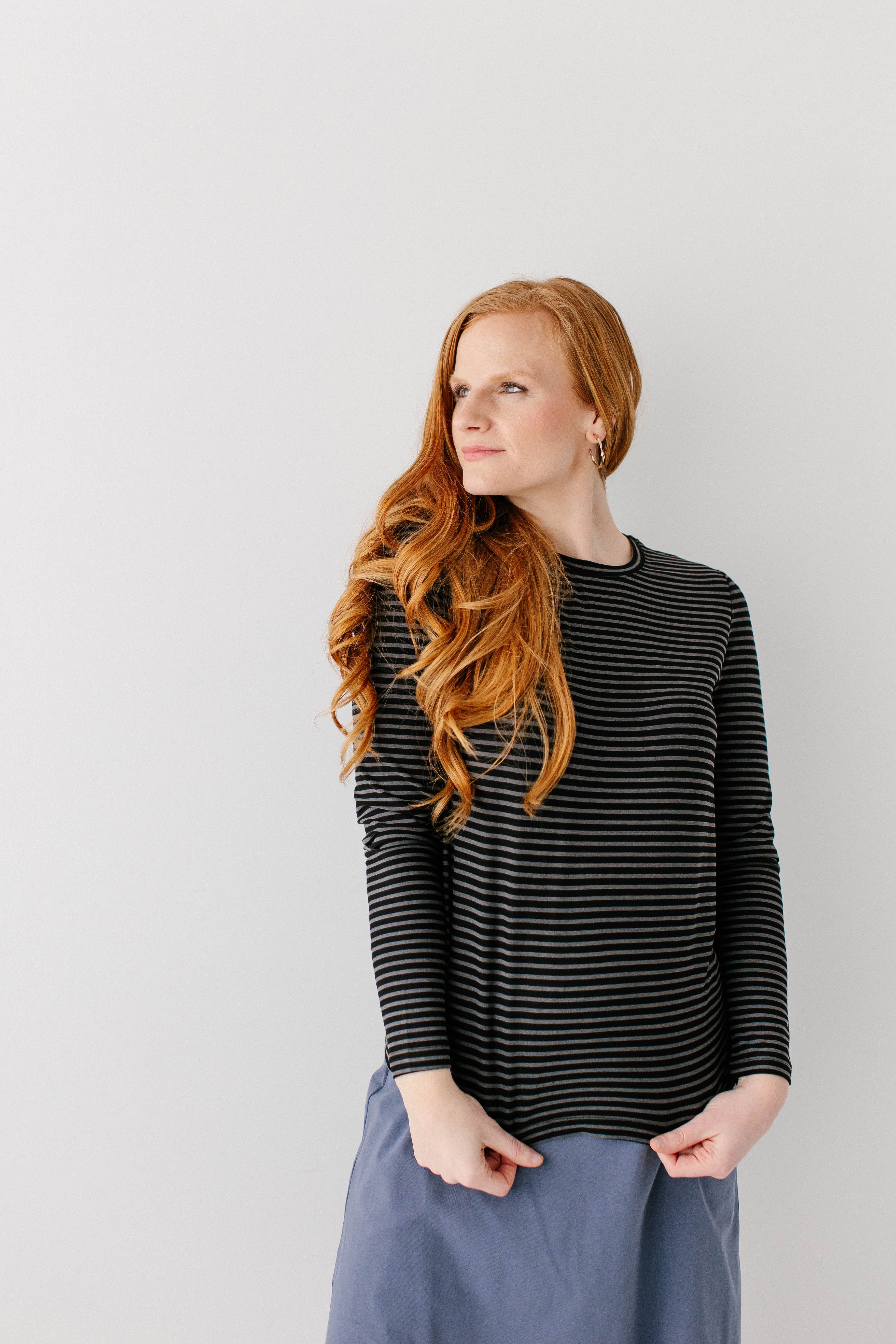 Palmer Long Sleeve Striped Tee FINAL SALE - Image 5
