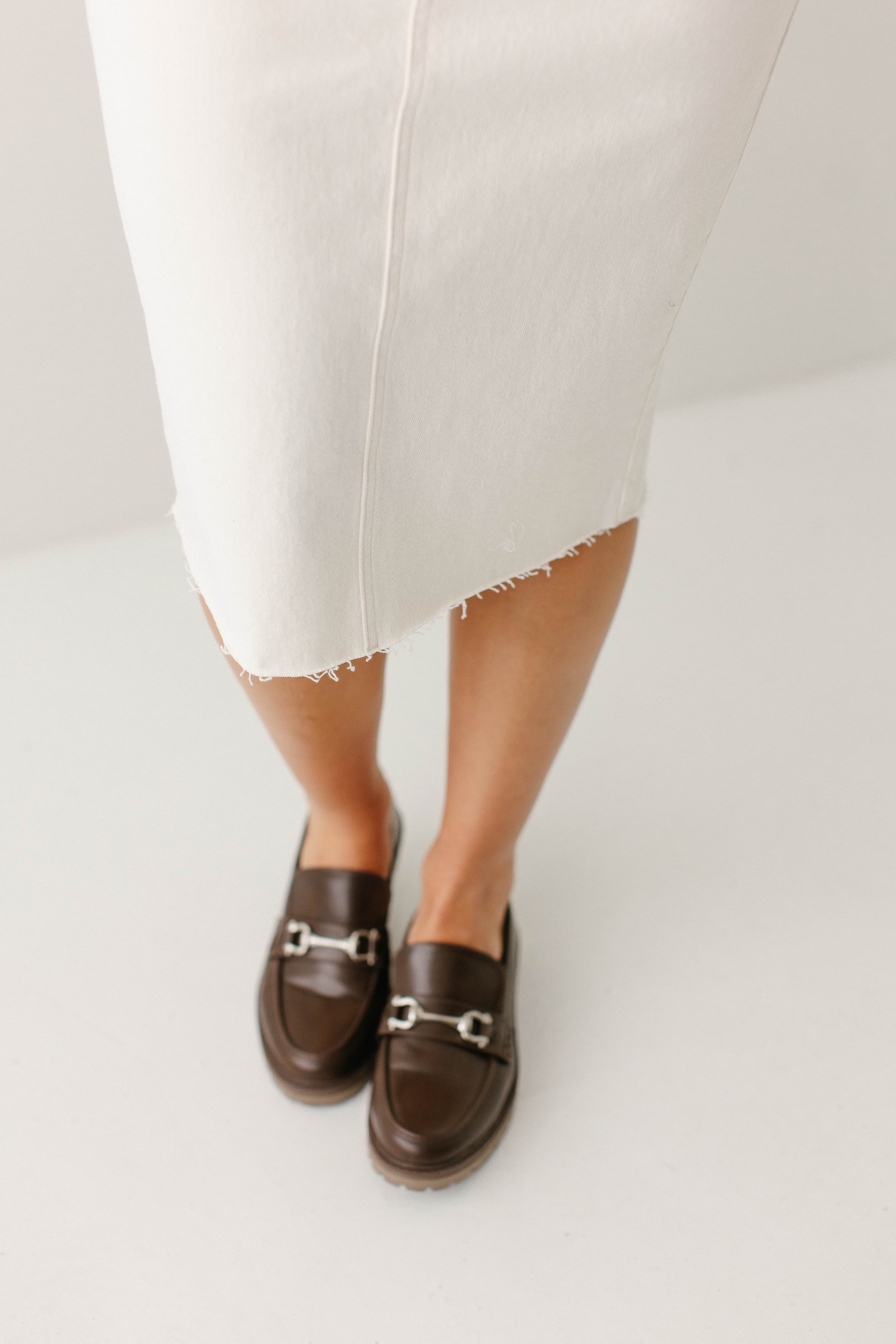 Parker High Waist Raw Edge Denim Skirt FINAL SALE - Image 4