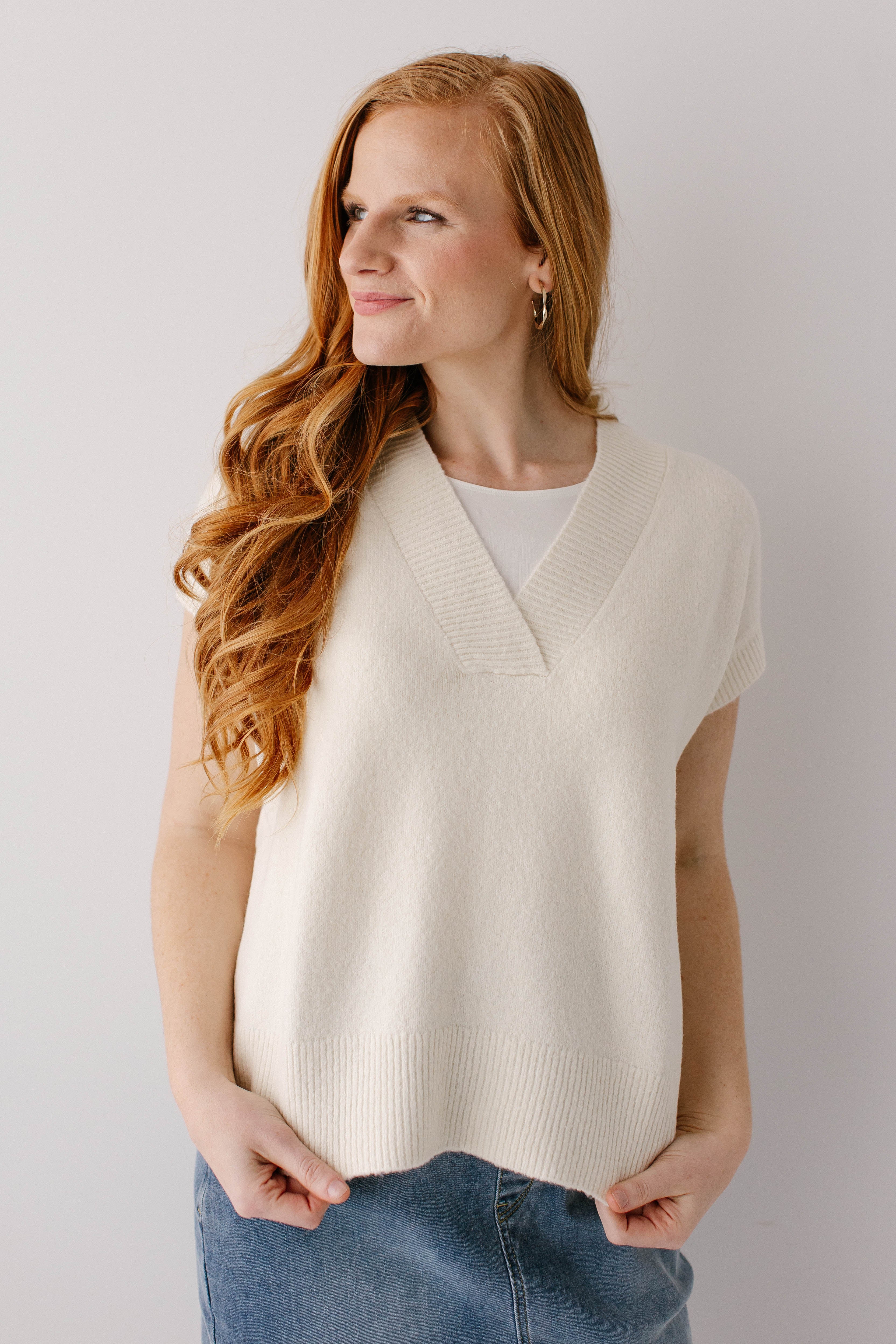 'Pearl' Relaxed Sweater Vest FINAL SALE - Image 2