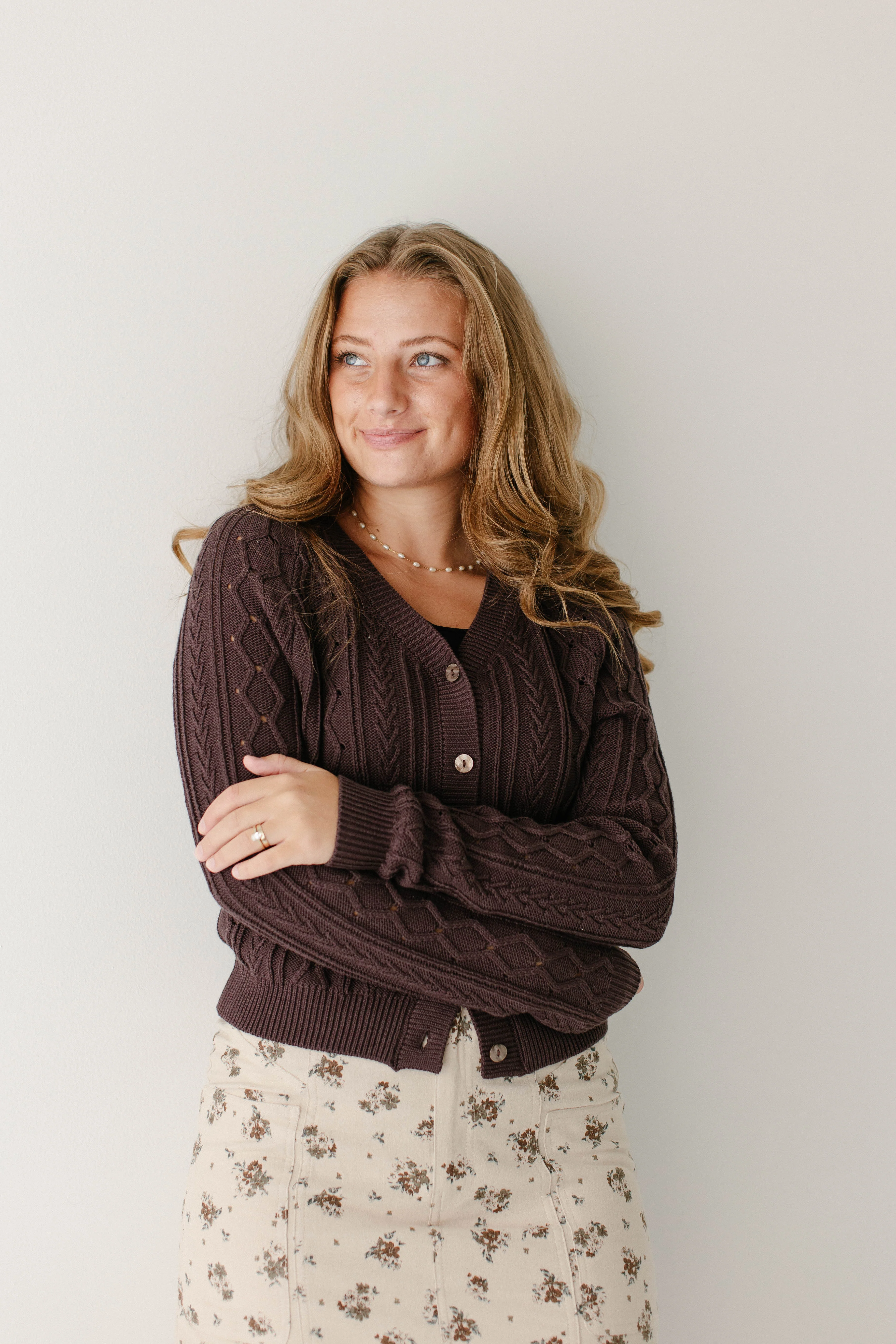 Penelope Cable Knit Cotton Cardigan FINAL SALE - Image 19