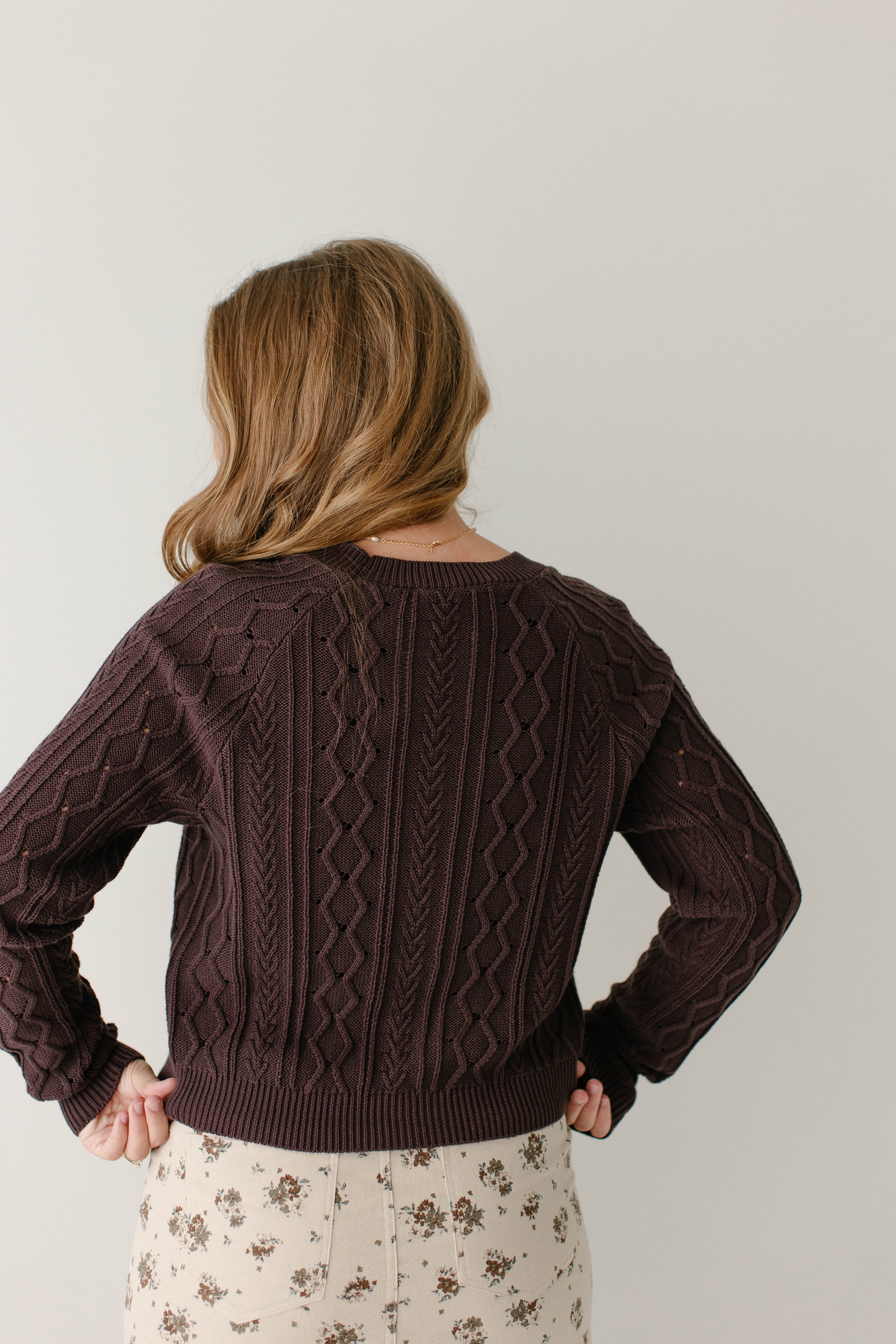 Penelope Cable Knit Cotton Cardigan FINAL SALE - Image 22