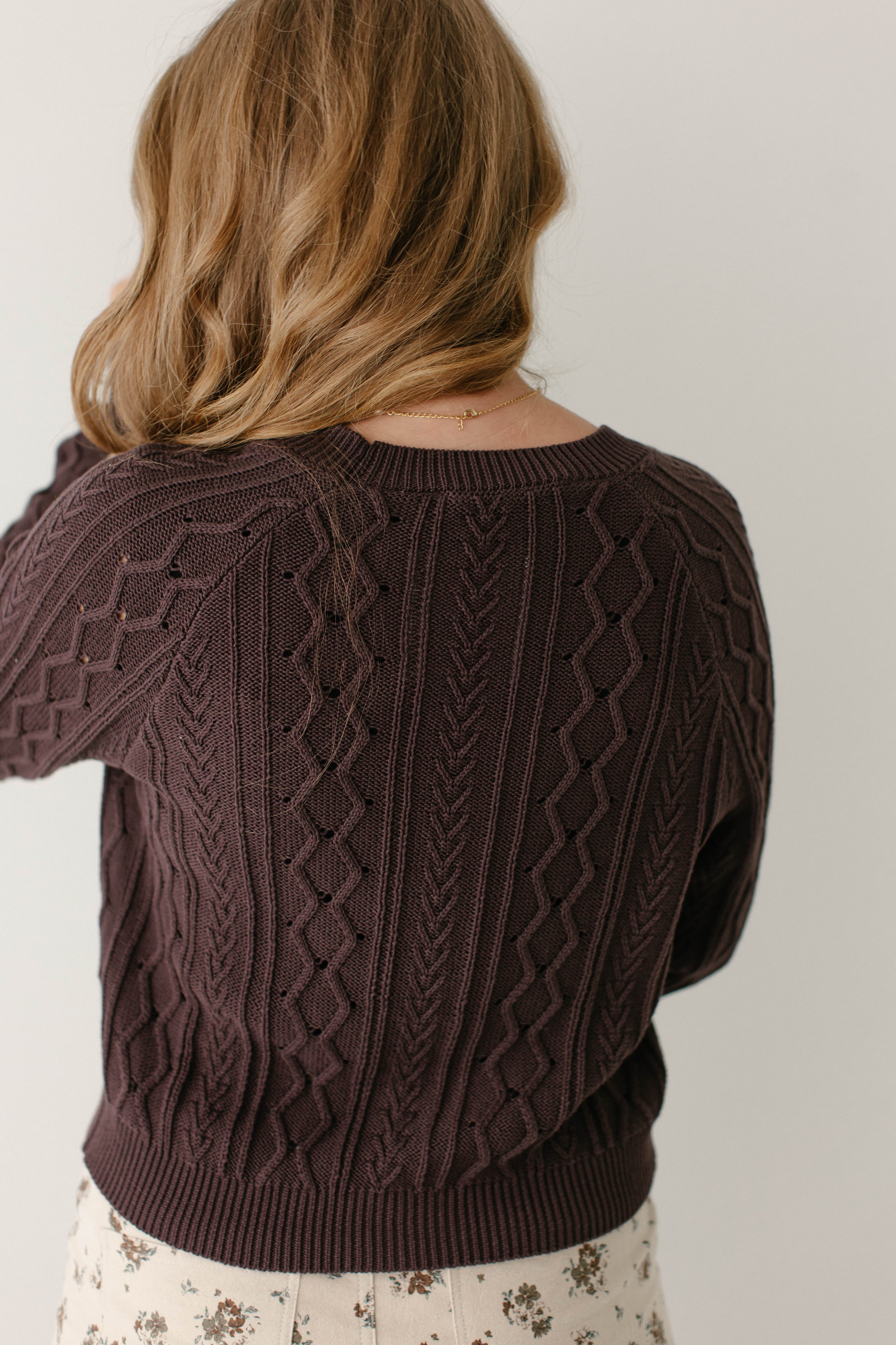 Penelope Cable Knit Cotton Cardigan FINAL SALE - Image 23
