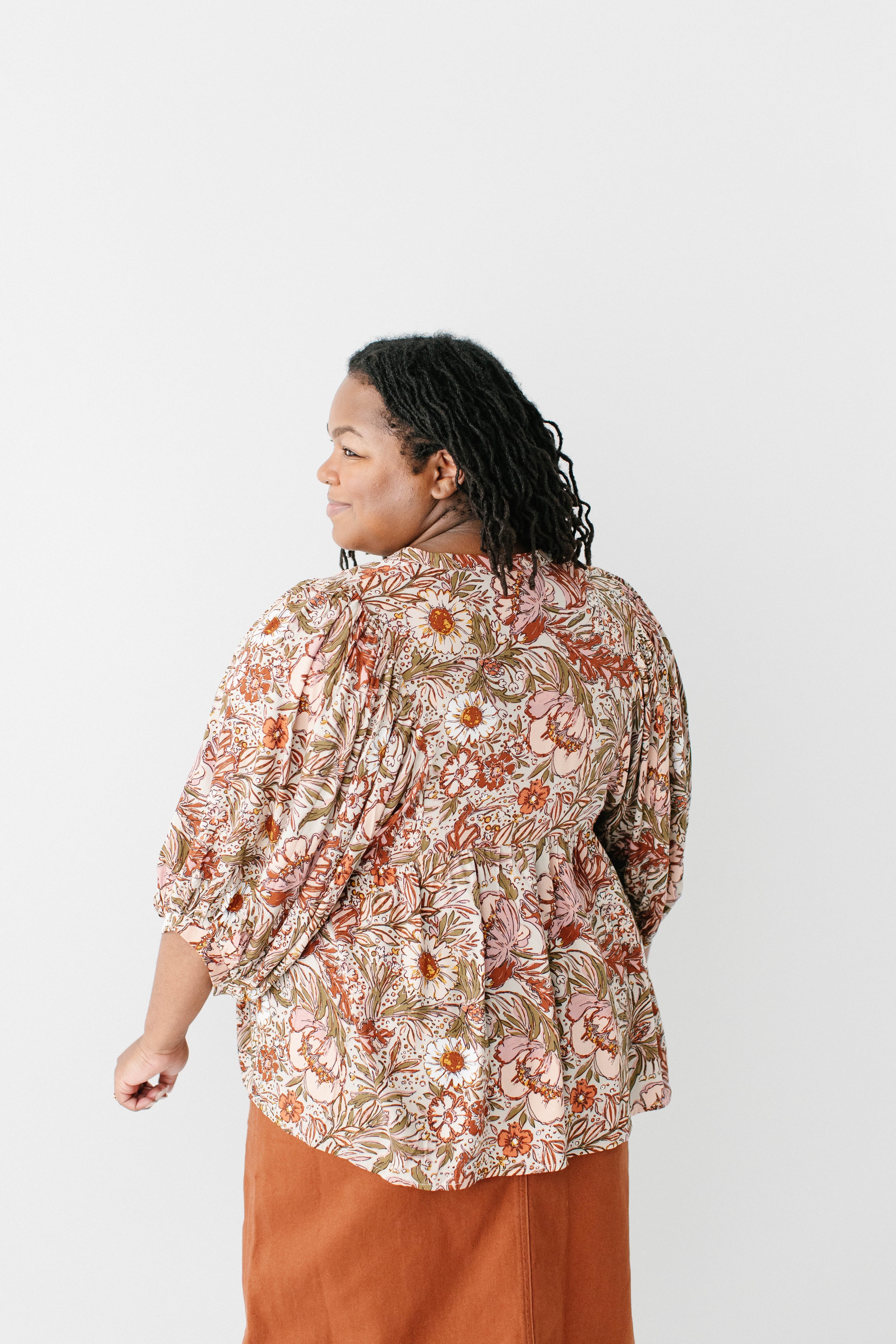 Plus 'Condi' Bohemian Floral Peasant Top FINAL SALE - Image 6