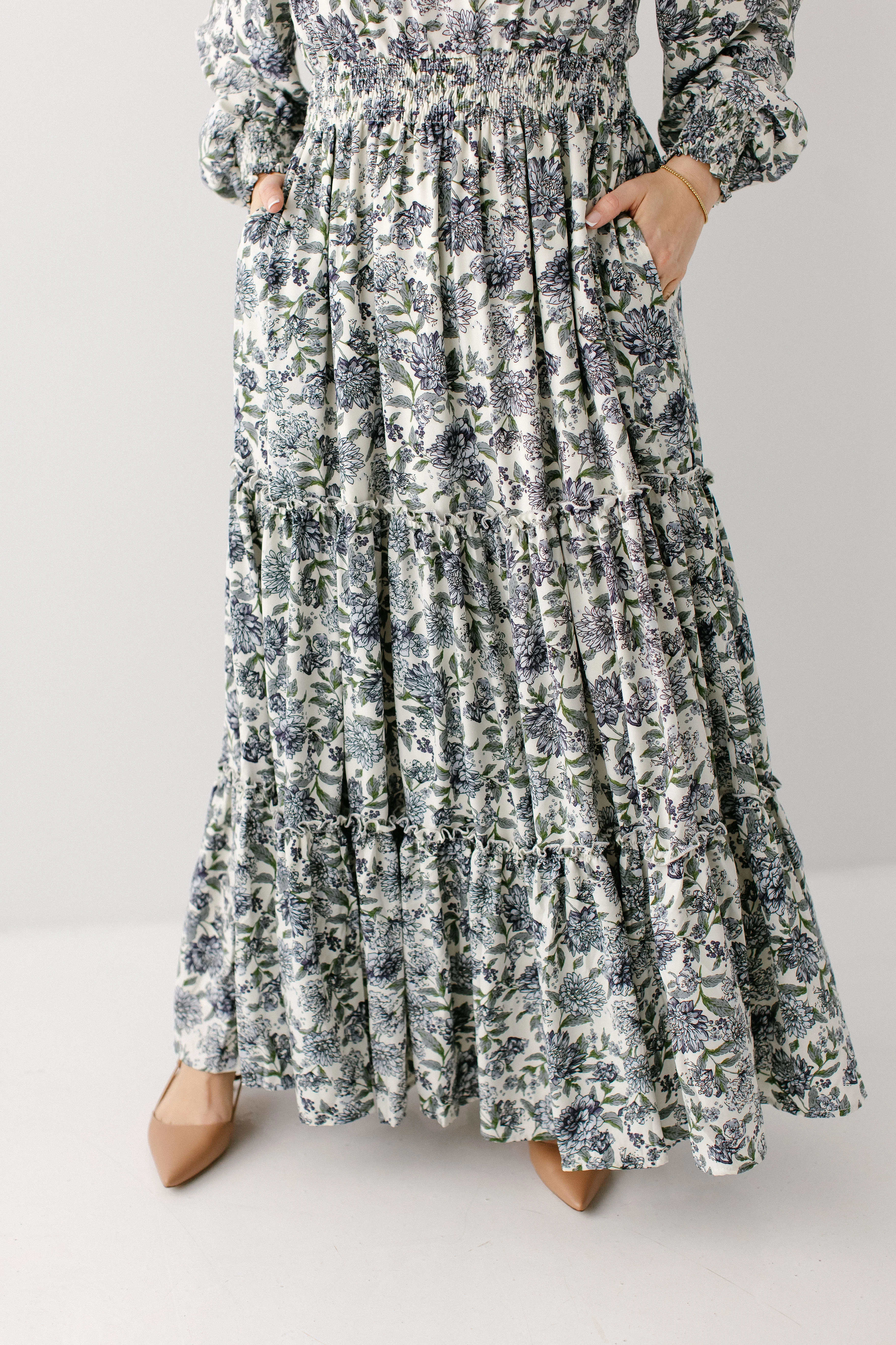 Poetry Blue Floral Tiered Maxi Dress FINAL SALE - Image 7