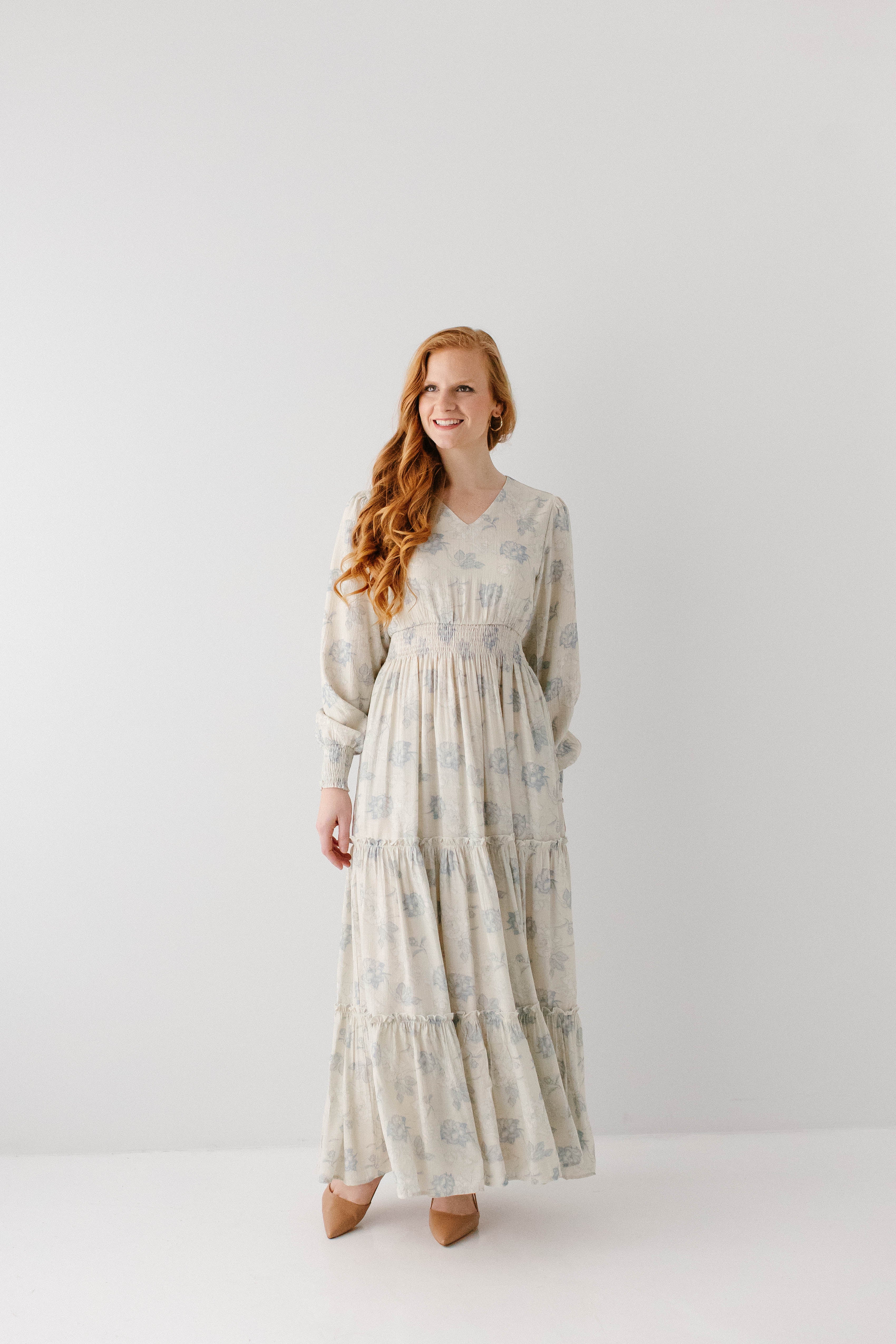 Poetry Dusty Floral Tiered Maxi Dress FINAL SALE