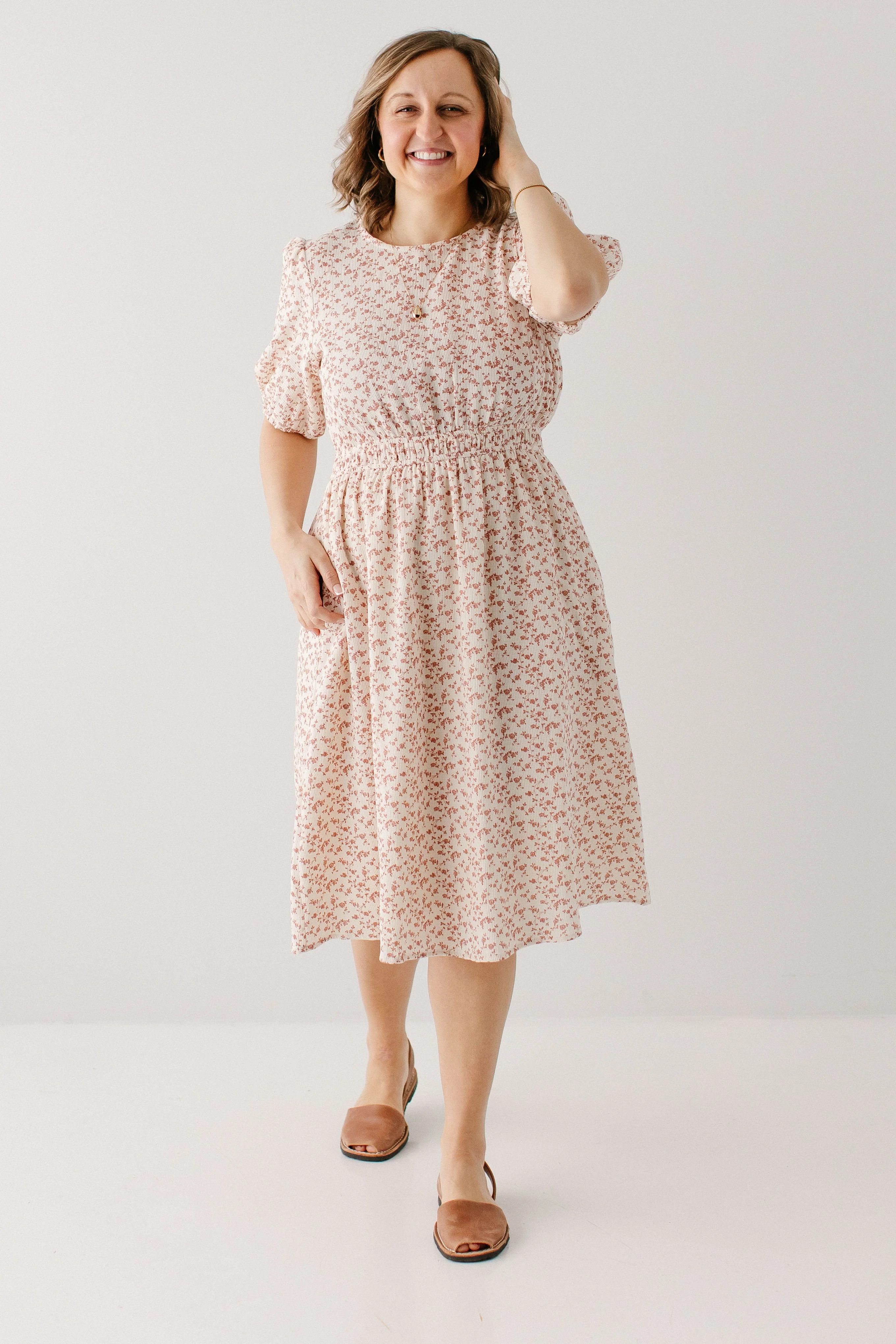 'Primrose' Ditsy Floral Midi Dress - Image 4