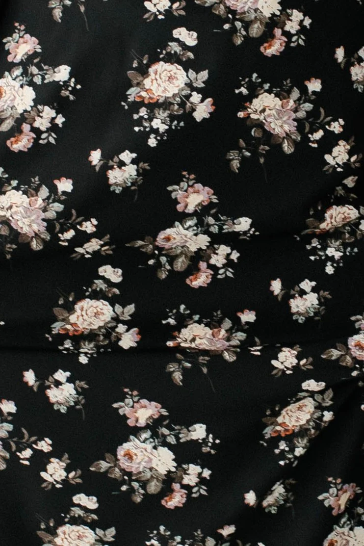 Ramona Long Sleeve Rose Print Midi Dress FINAL SALE - Image 14