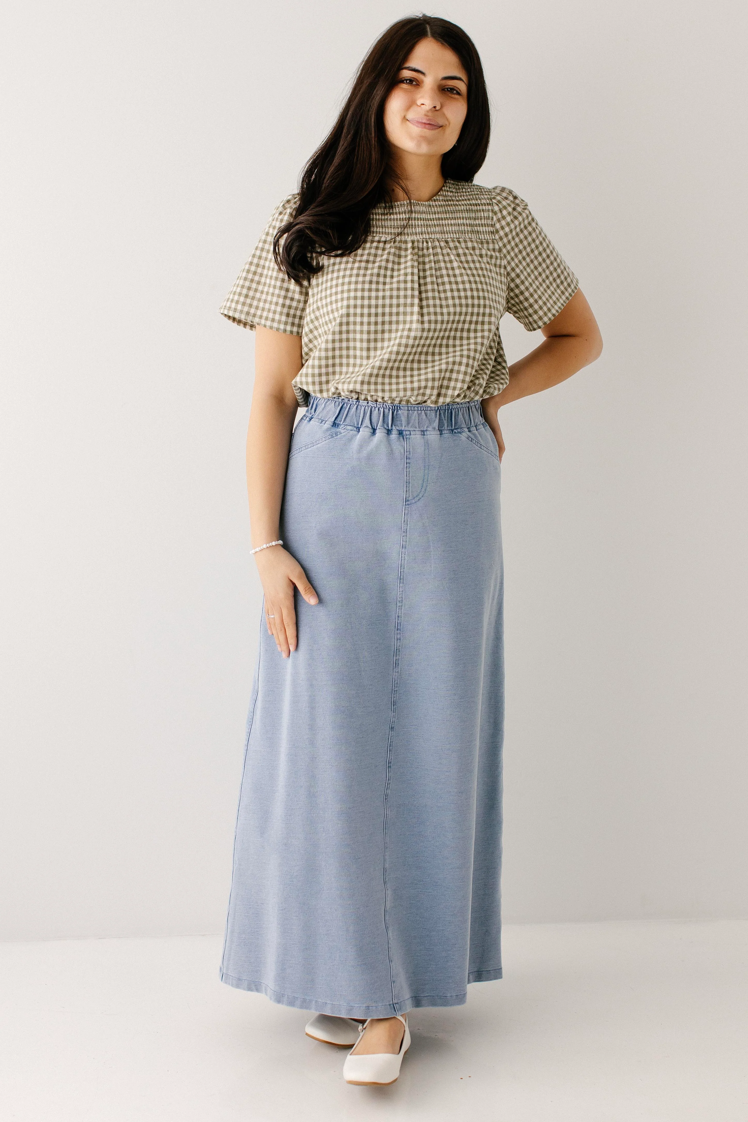 Reese Smocked Detail Gingham Top - Image 2