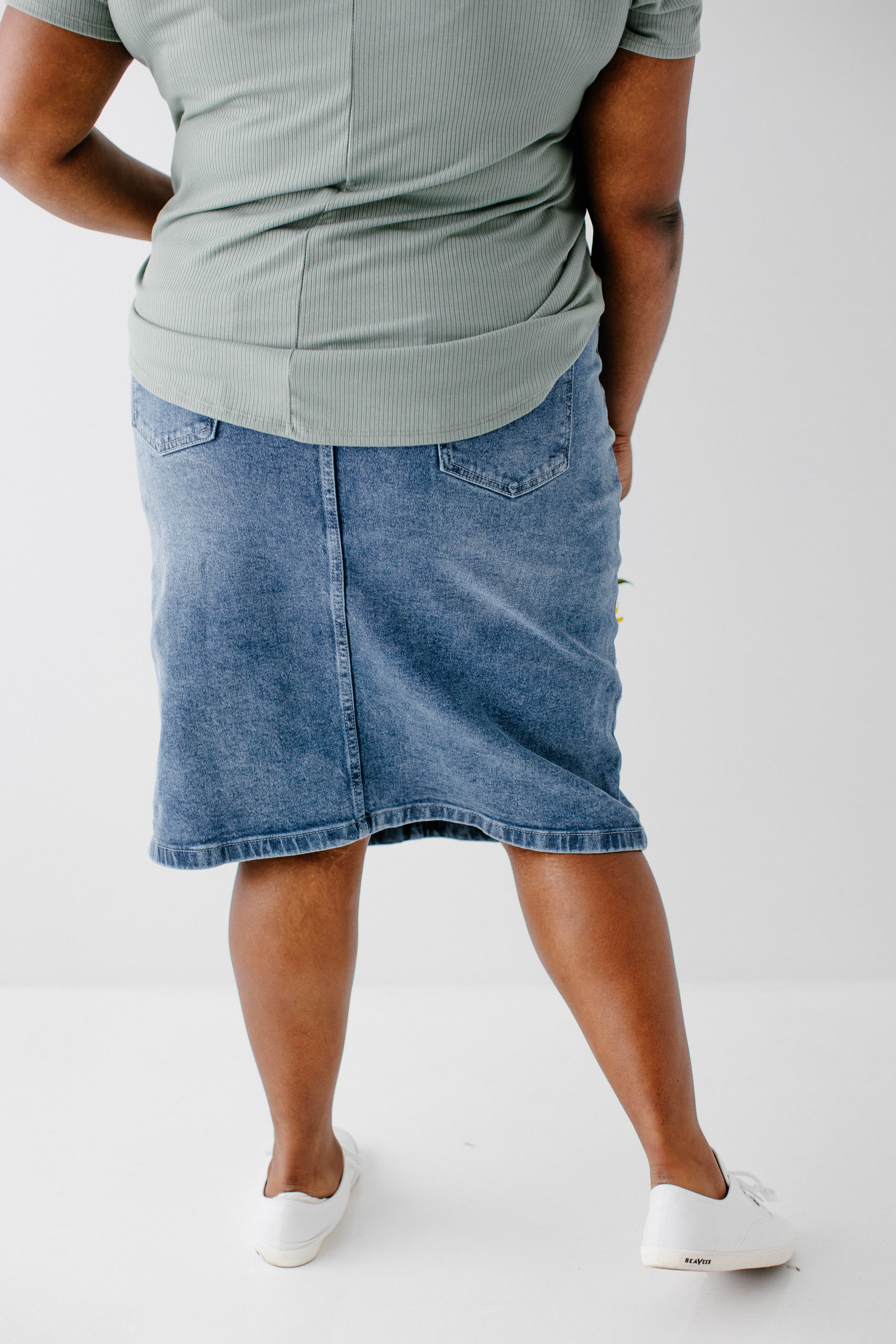 Robyn Classic Denim Skirt - Image 8