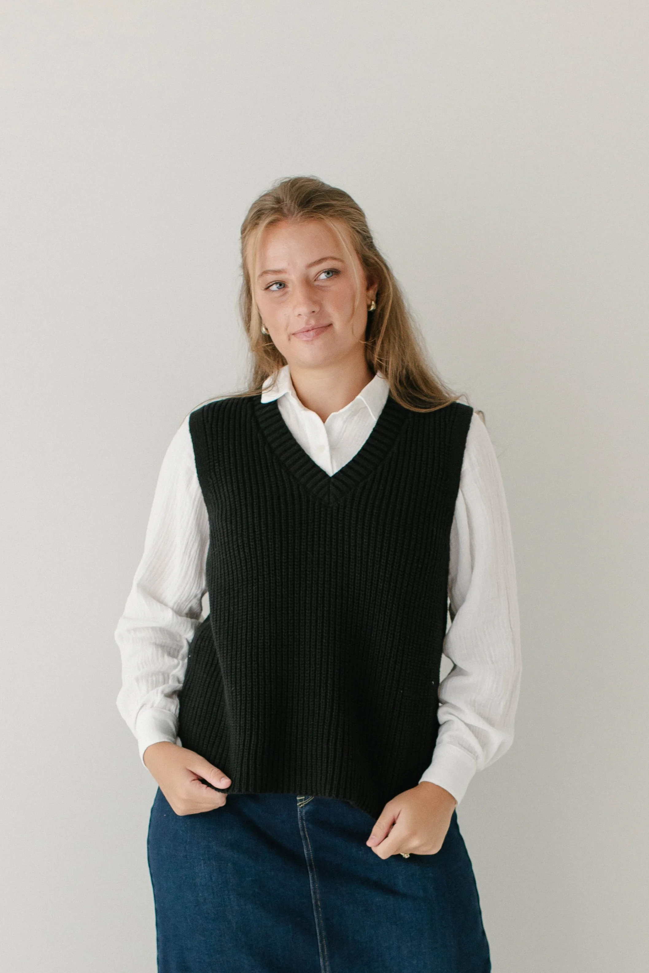 Ryder Cotton Blend Sweater Vest FINAL SALE