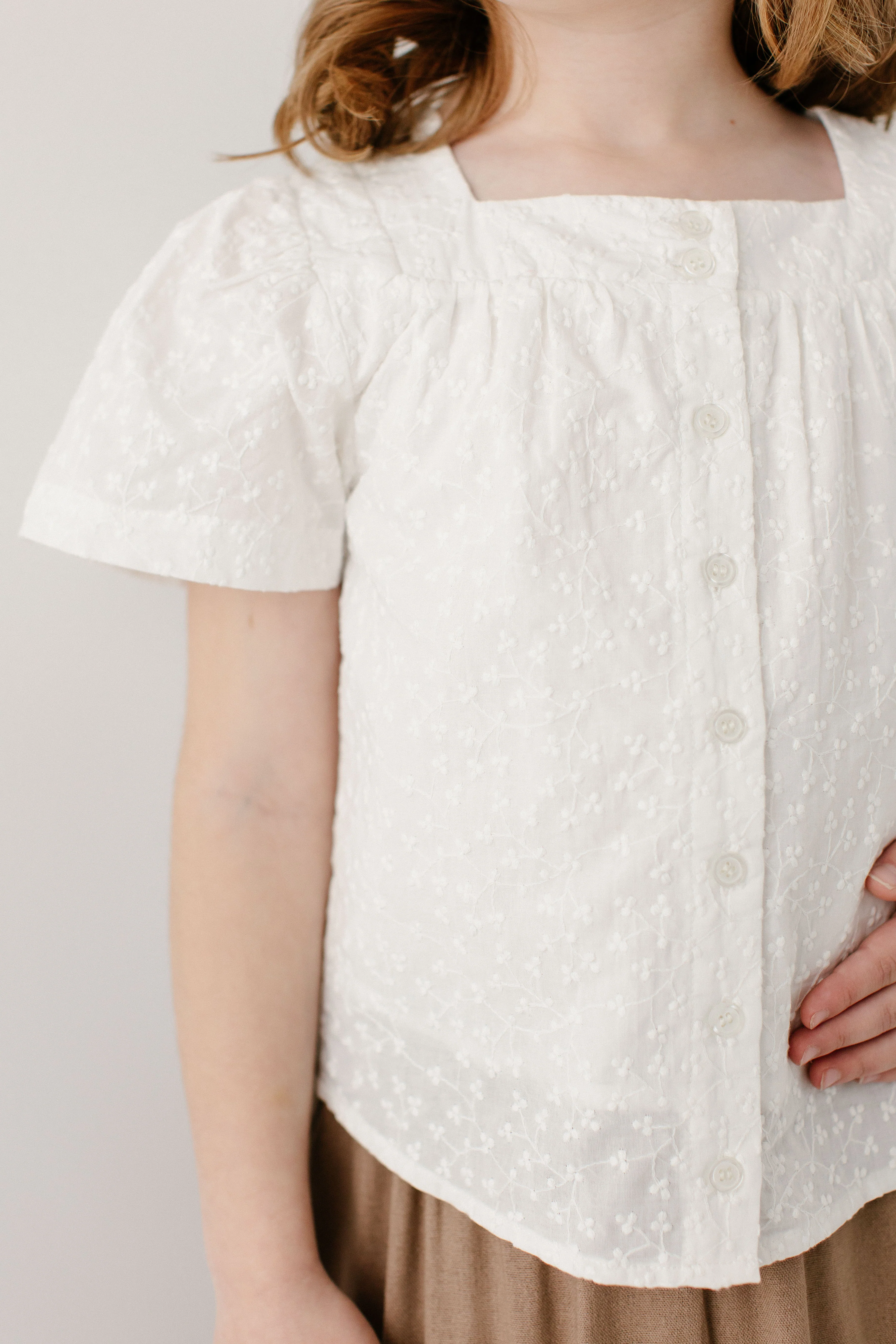 Sadie Girl Square Neck Embroidered Top - Image 2