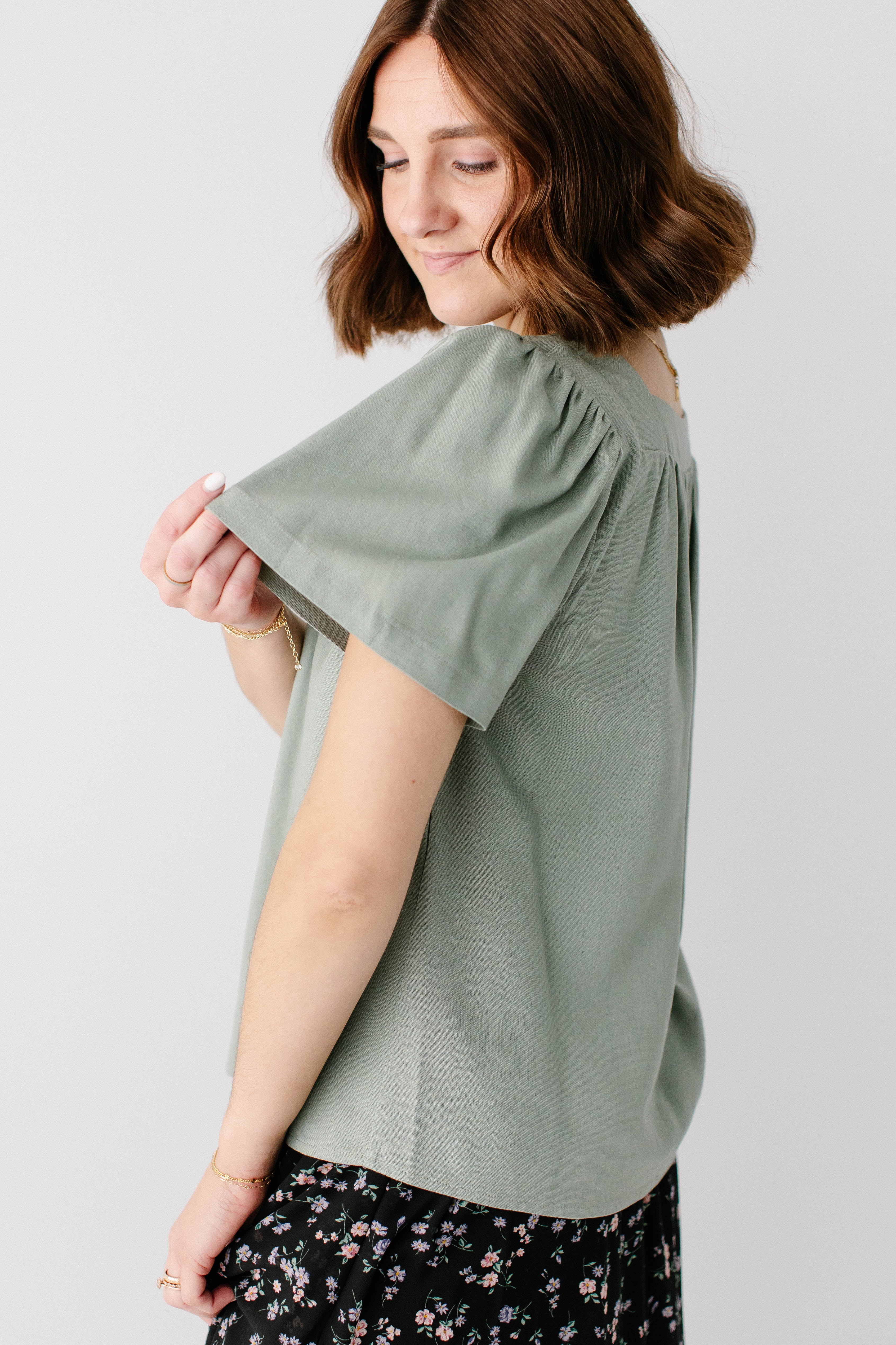 Sadie Square Neck Button Down Top - Image 5