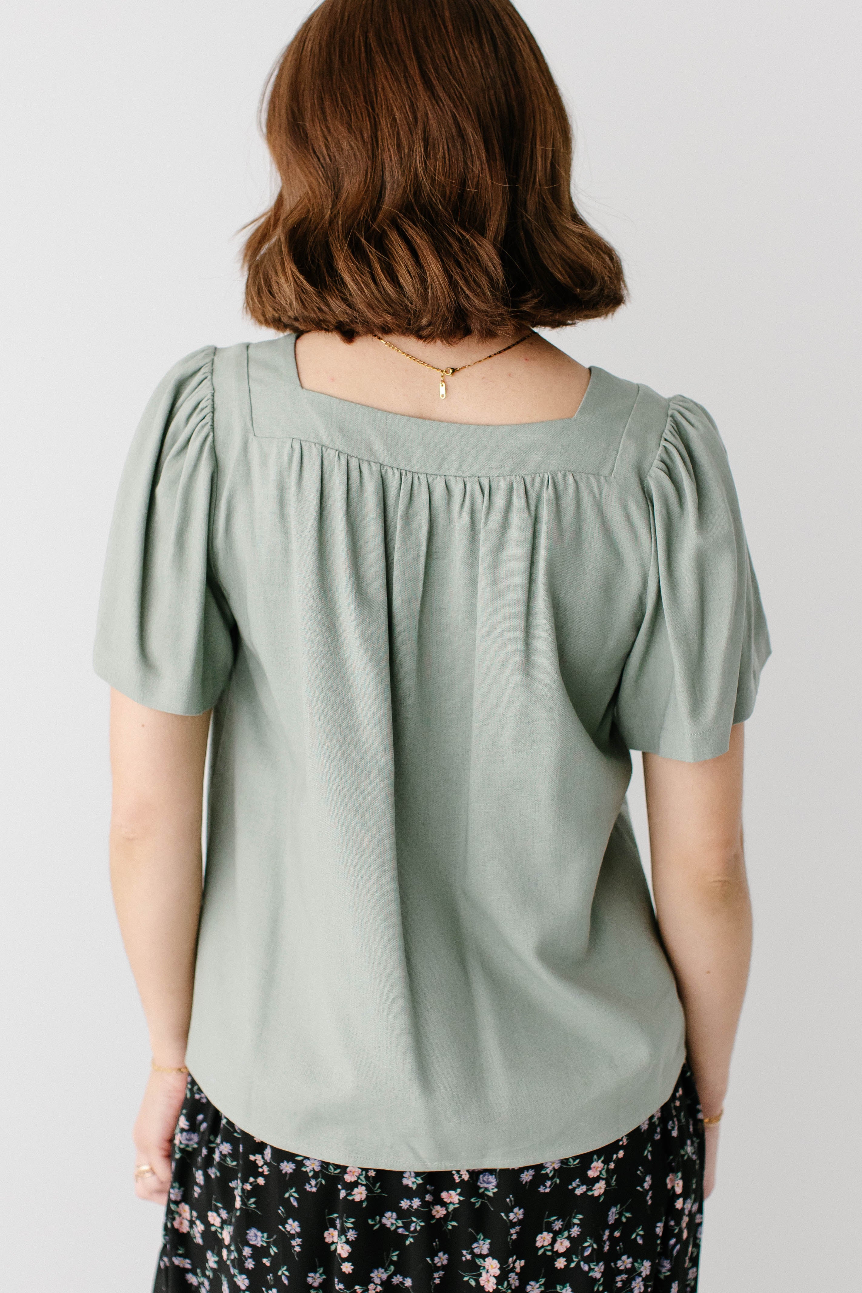 Sadie Square Neck Button Down Top - Image 6