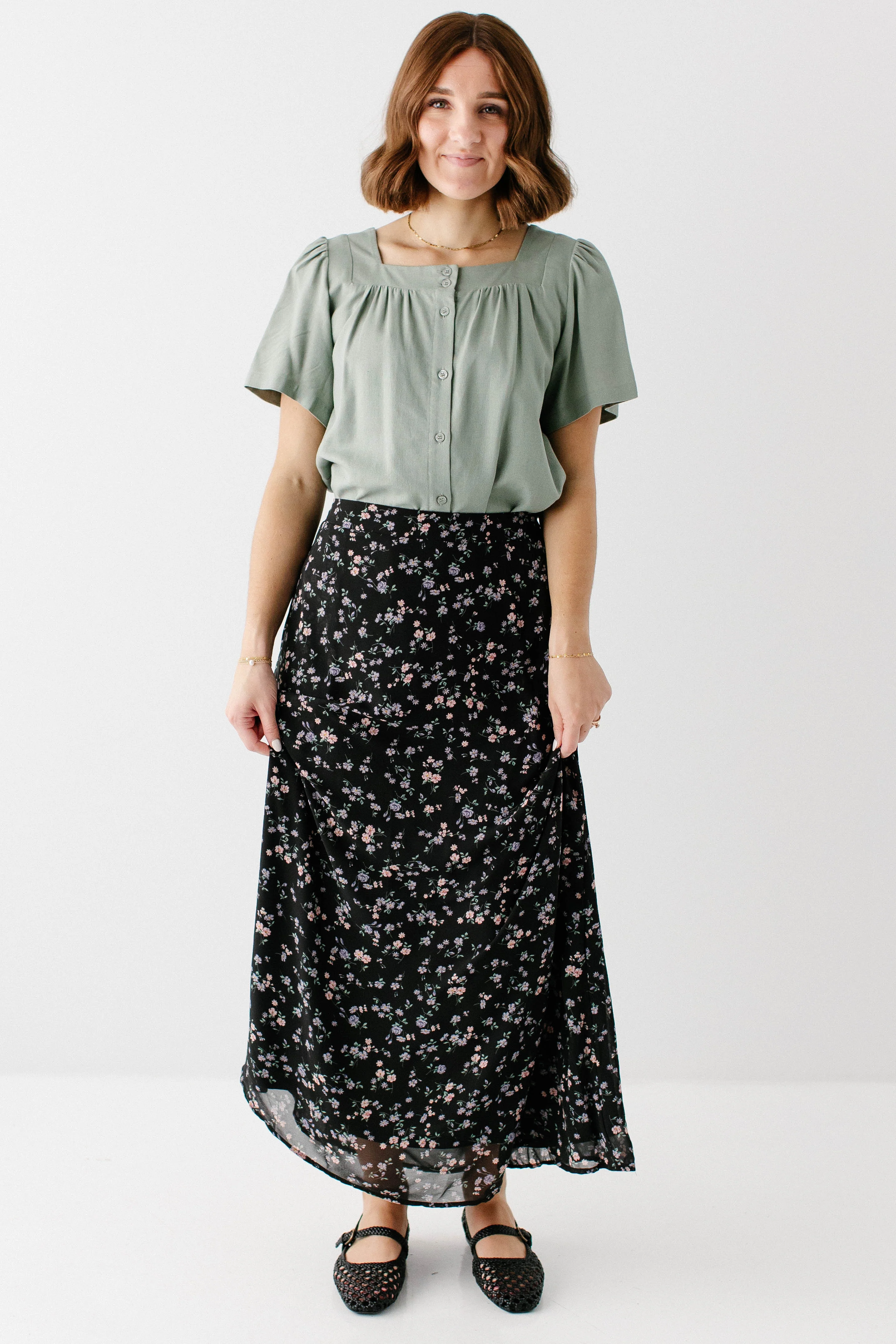 Sadie Square Neck Button Down Top - Image 7