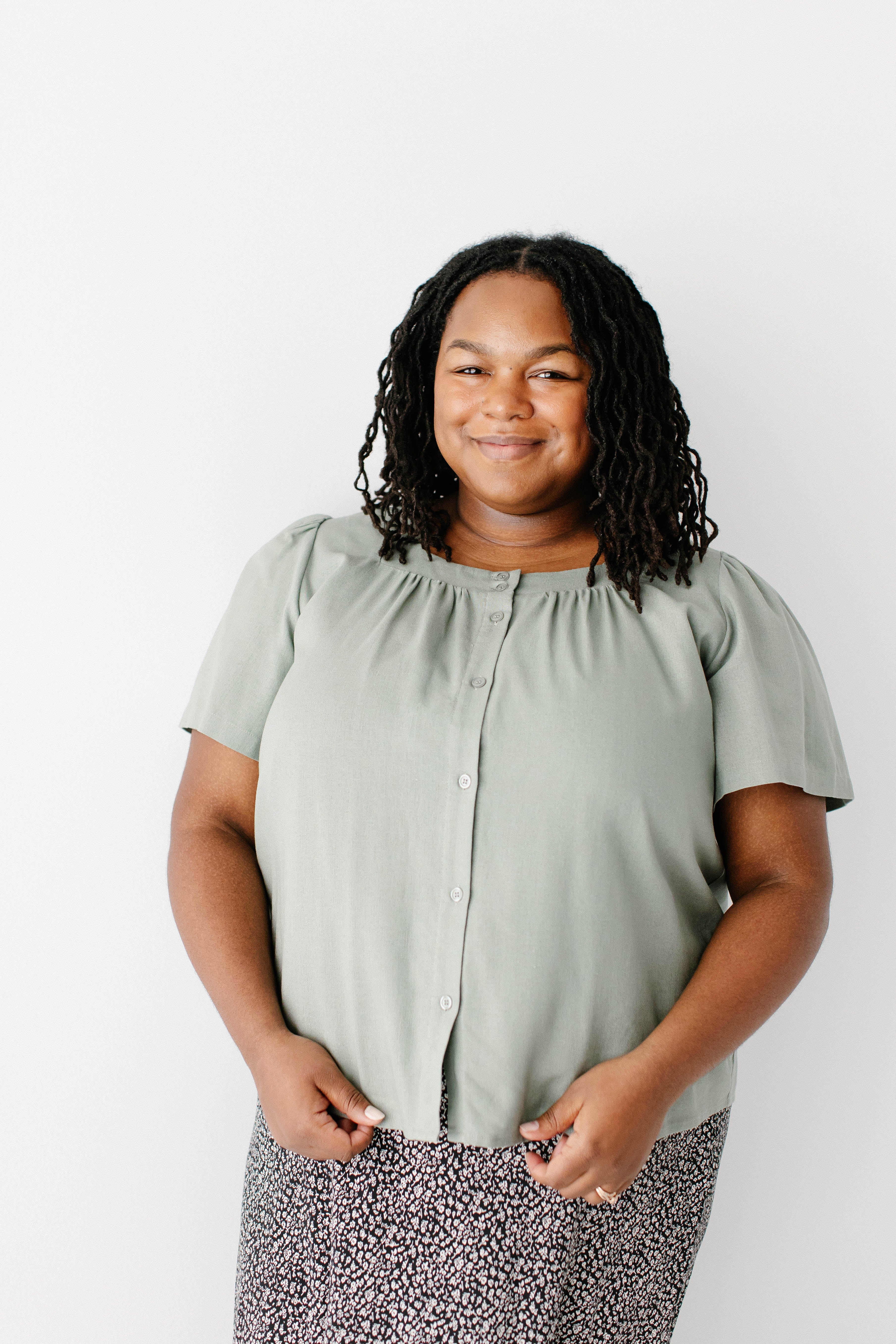 Sadie Square Neck Button Down Top - Image 8