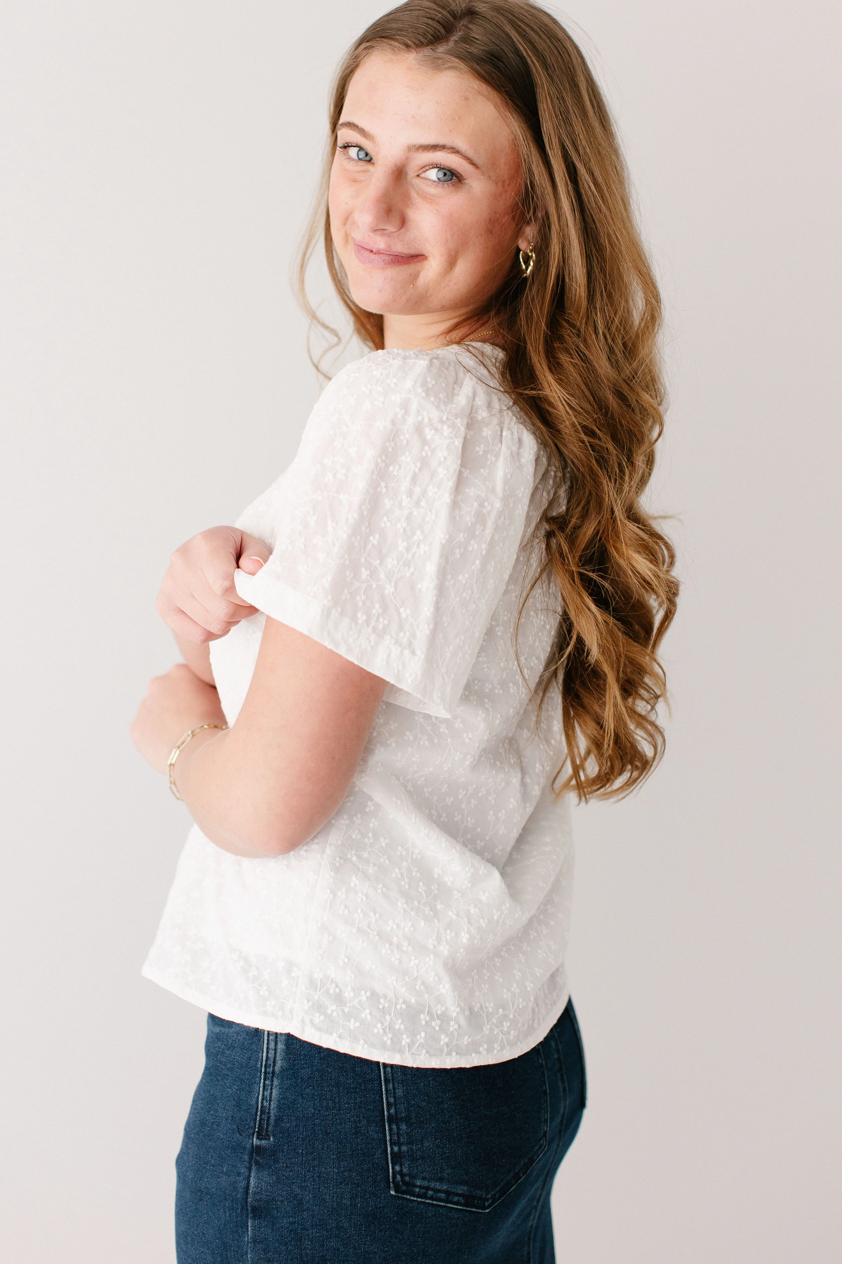 Sadie Square Neck Embroidered Top - Image 5