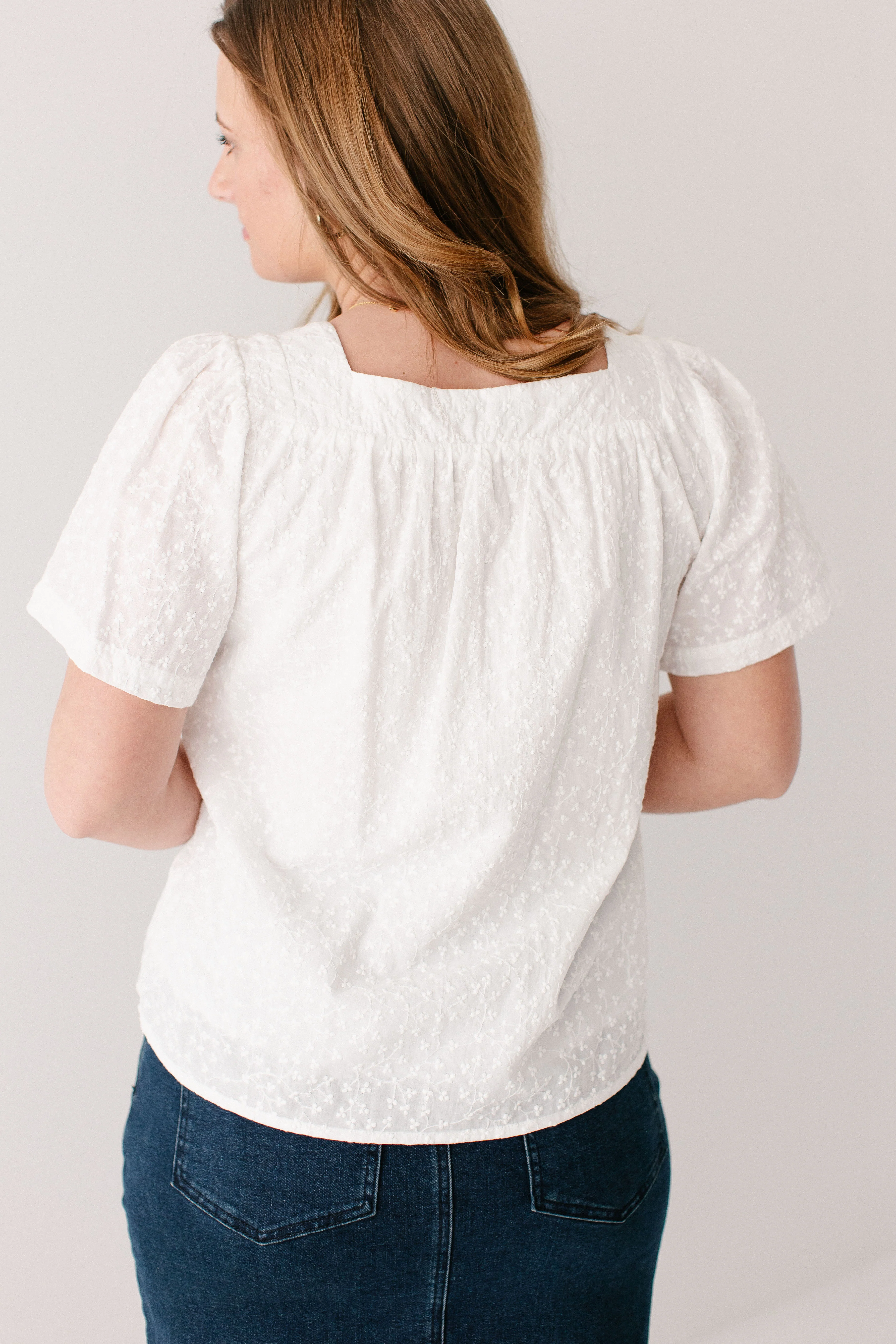 Sadie Square Neck Embroidered Top - Image 6