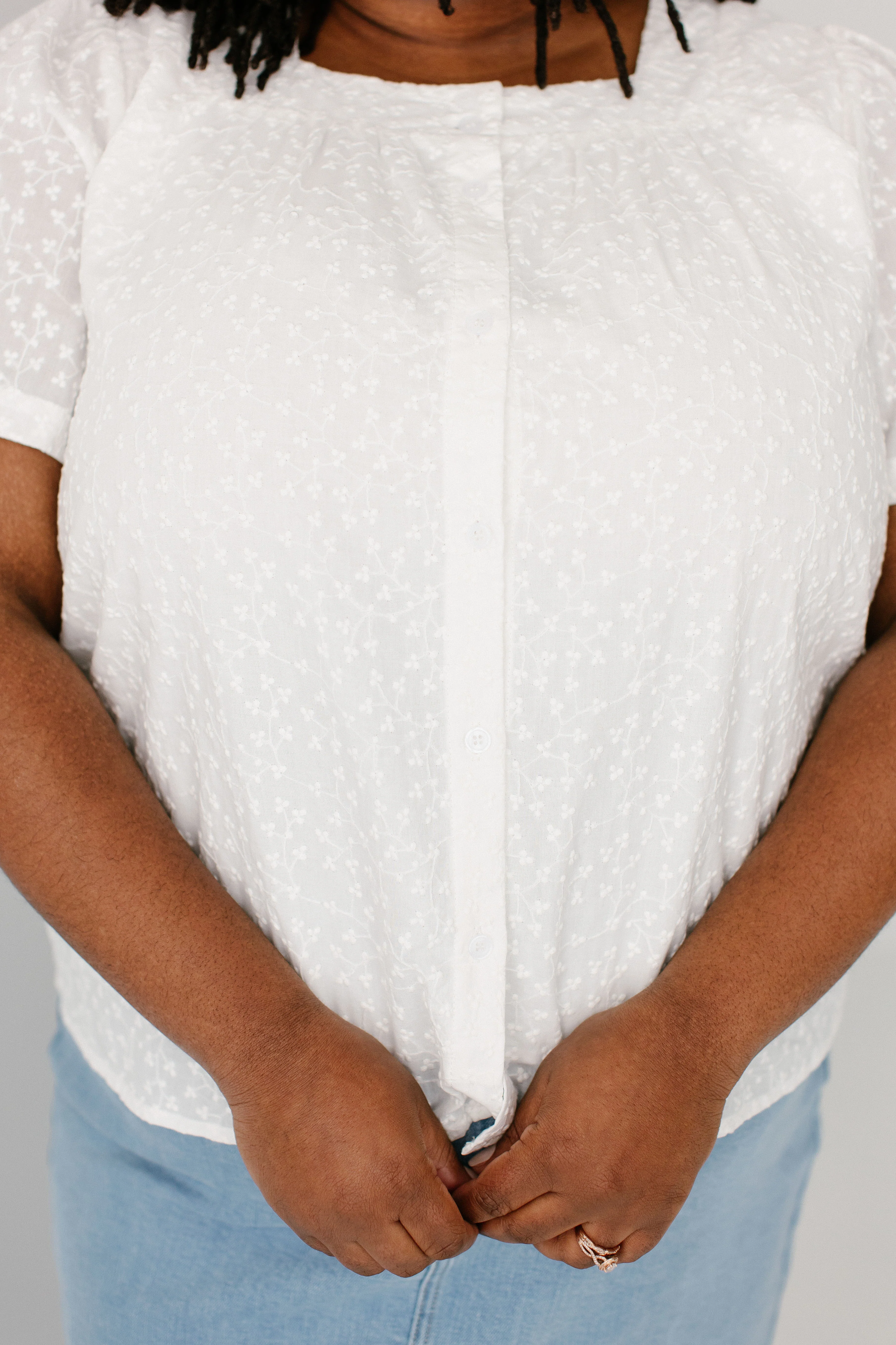 Sadie Square Neck Embroidered Top - Image 7
