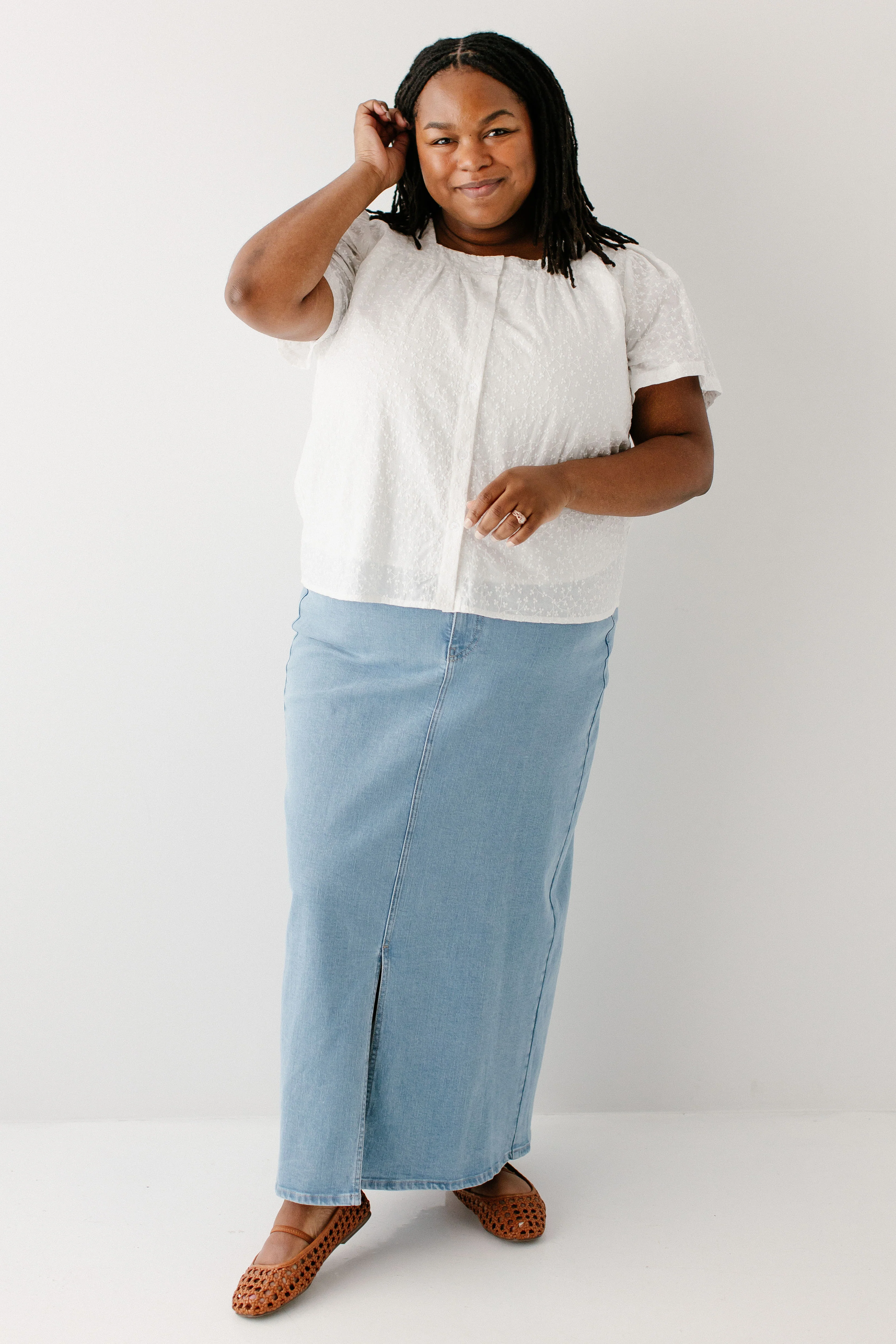 Sadie Square Neck Embroidered Top - Image 9