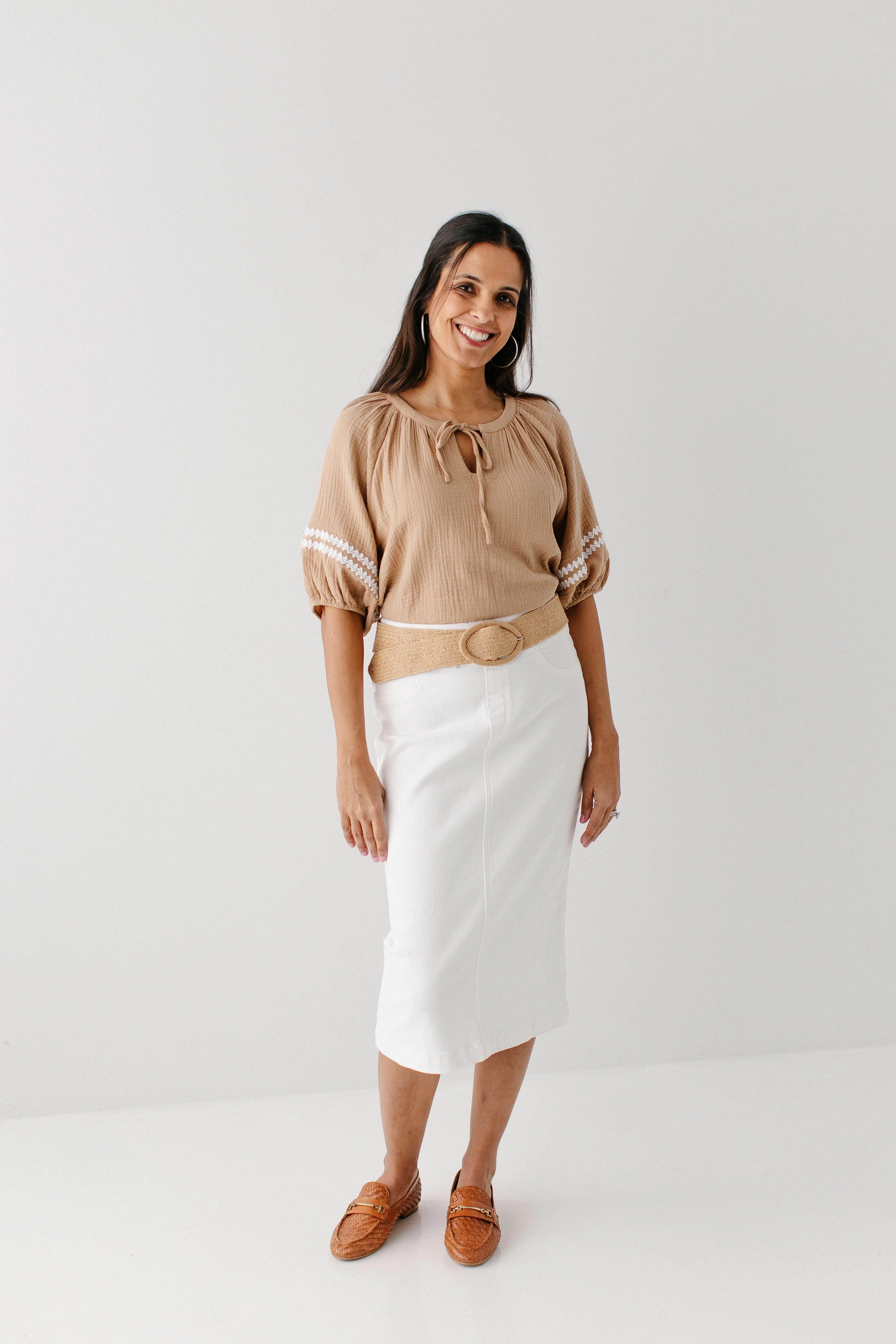 'Sara' Stretch Denim Skirt FINAL SALE - Image 12