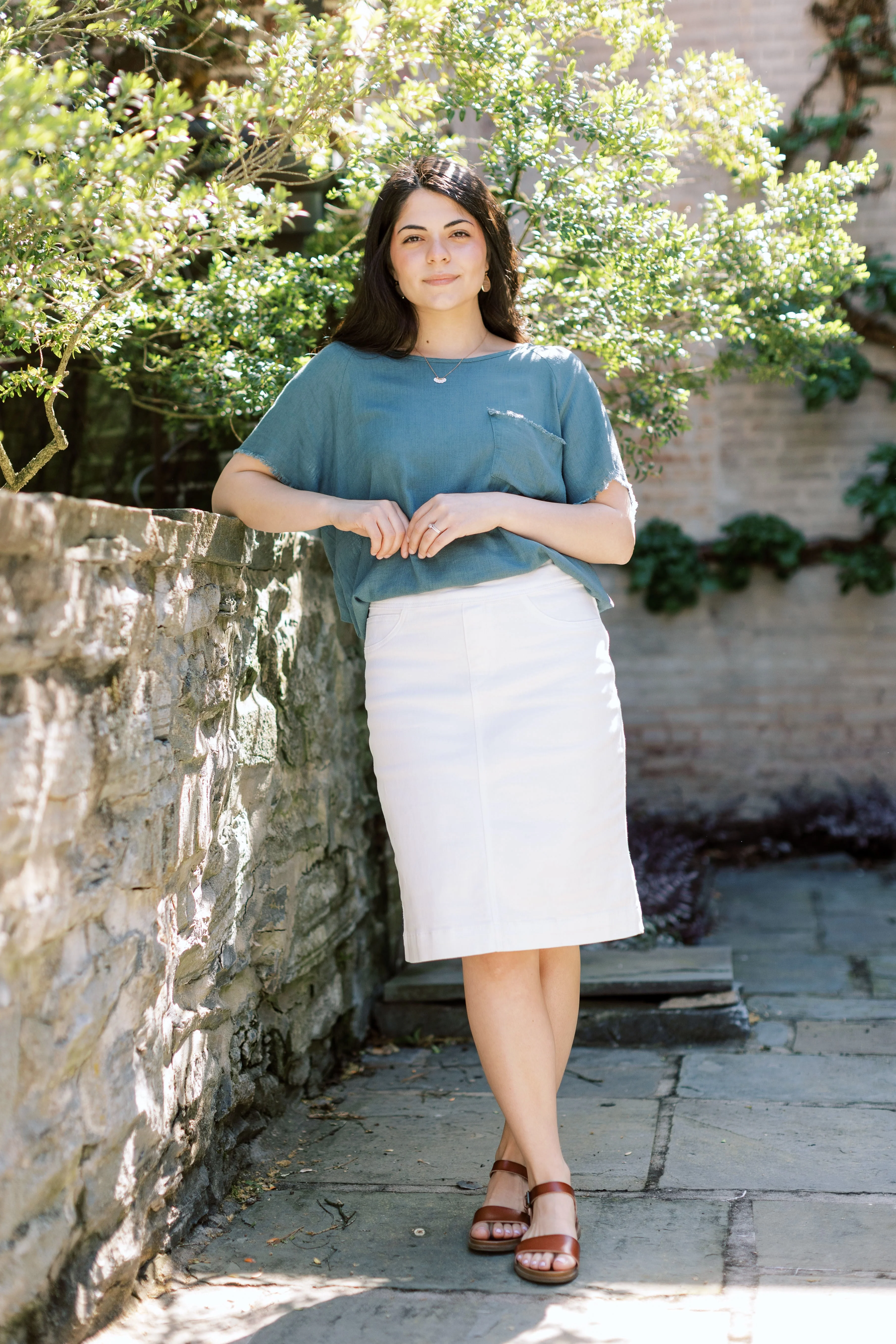 'Sara' Stretch Denim Skirt FINAL SALE - Image 17