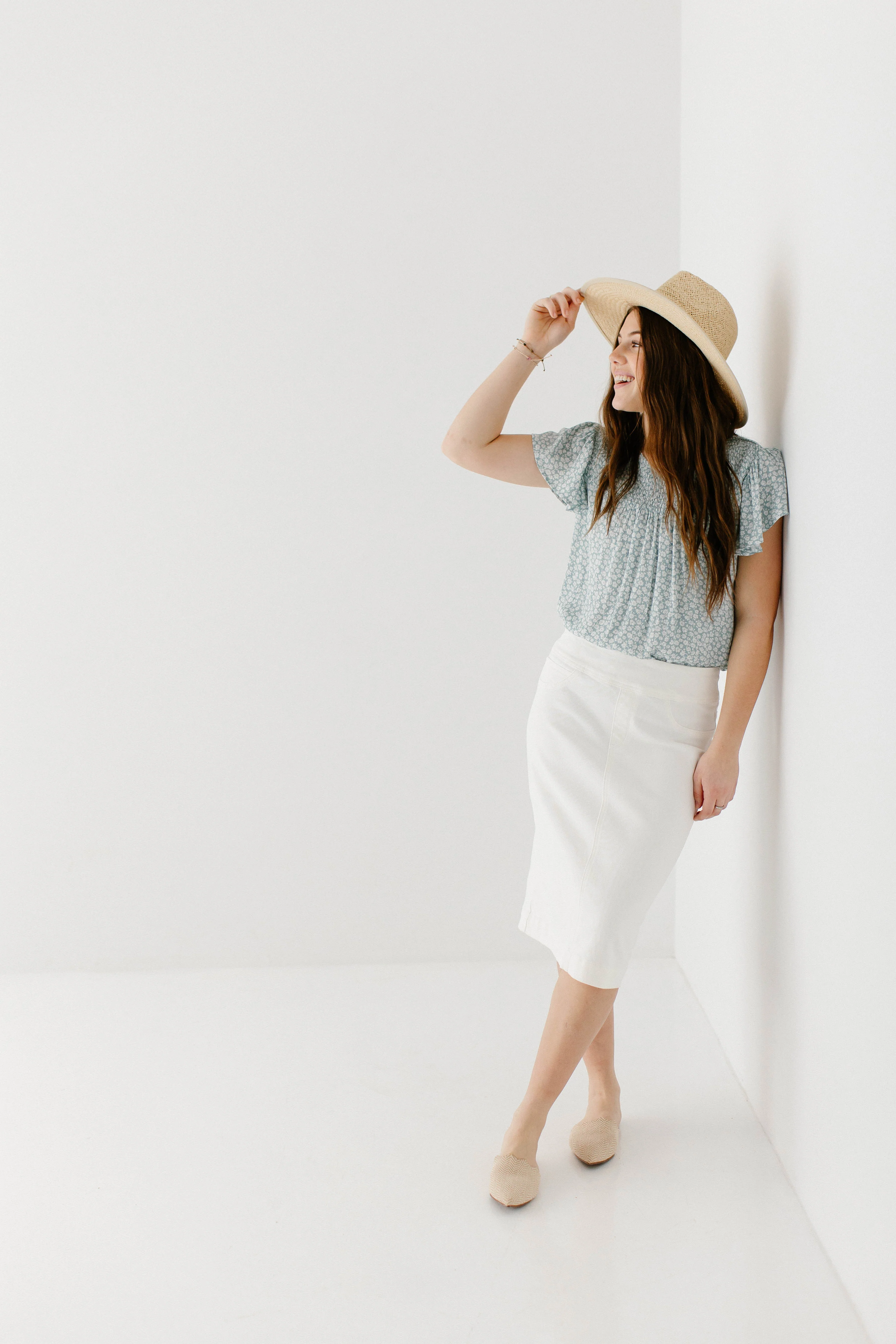 'Sara' Stretch Denim Skirt FINAL SALE - Image 3