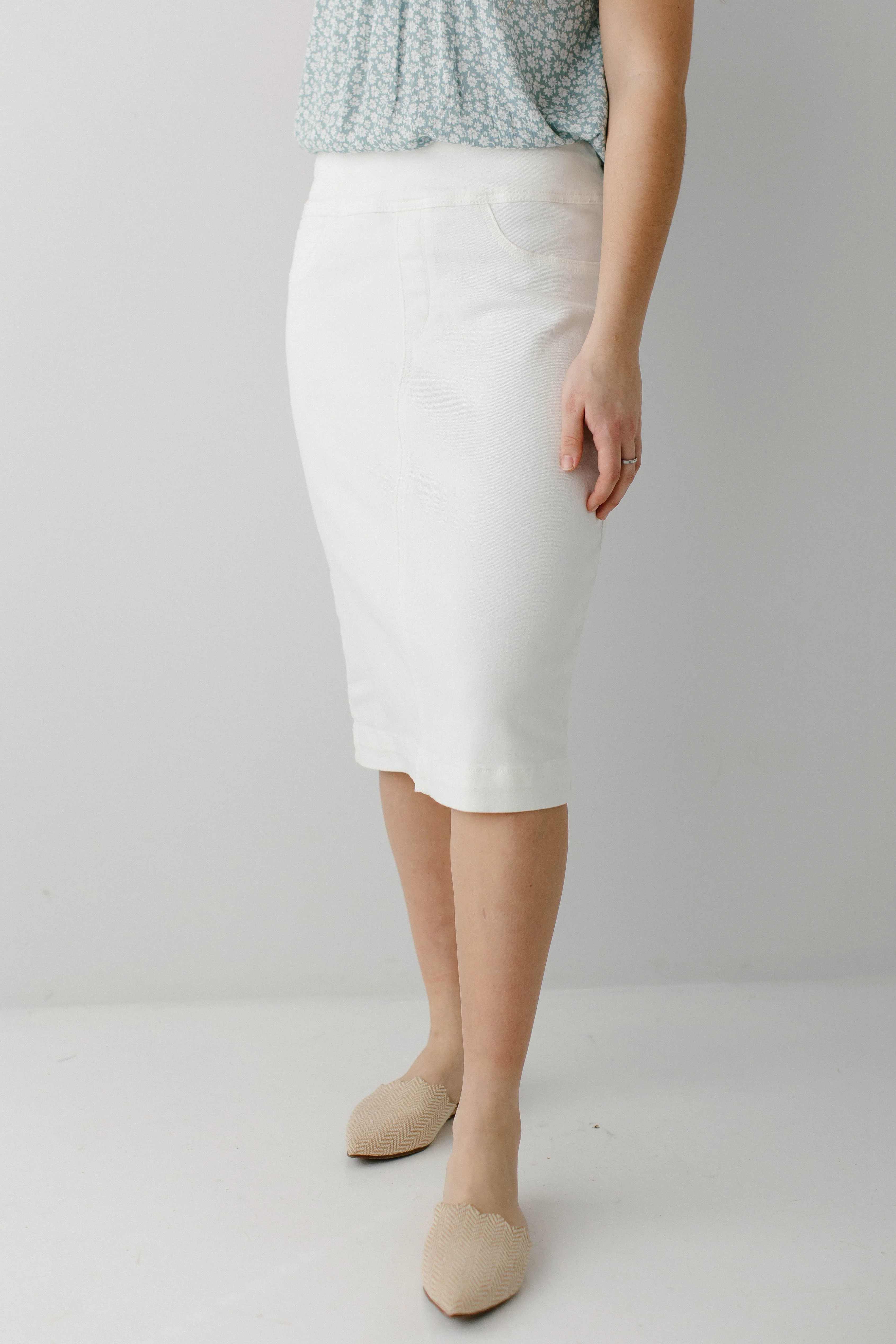 'Sara' Stretch Denim Skirt FINAL SALE - Image 4