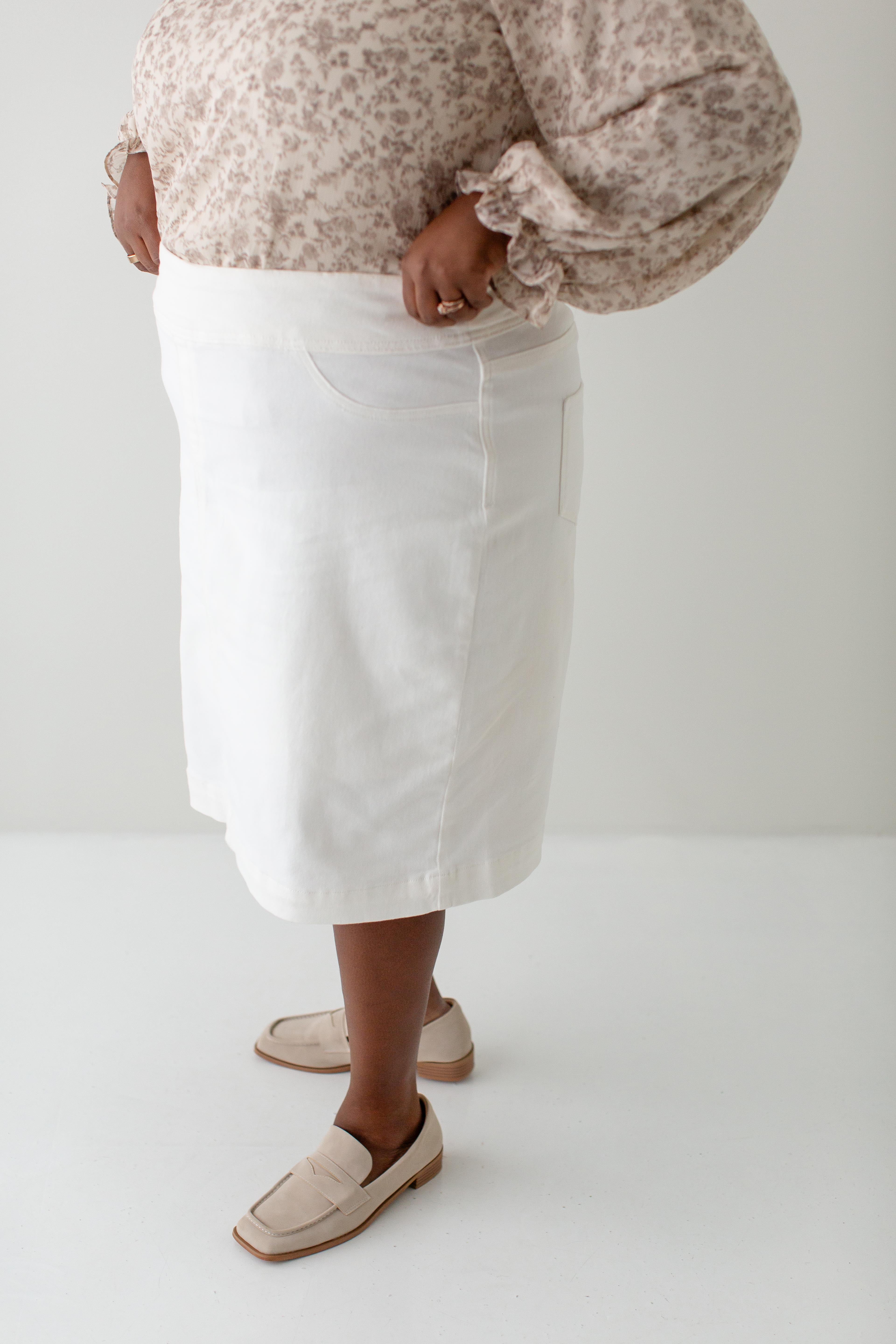'Sara' Stretch Denim Skirt FINAL SALE - Image 7