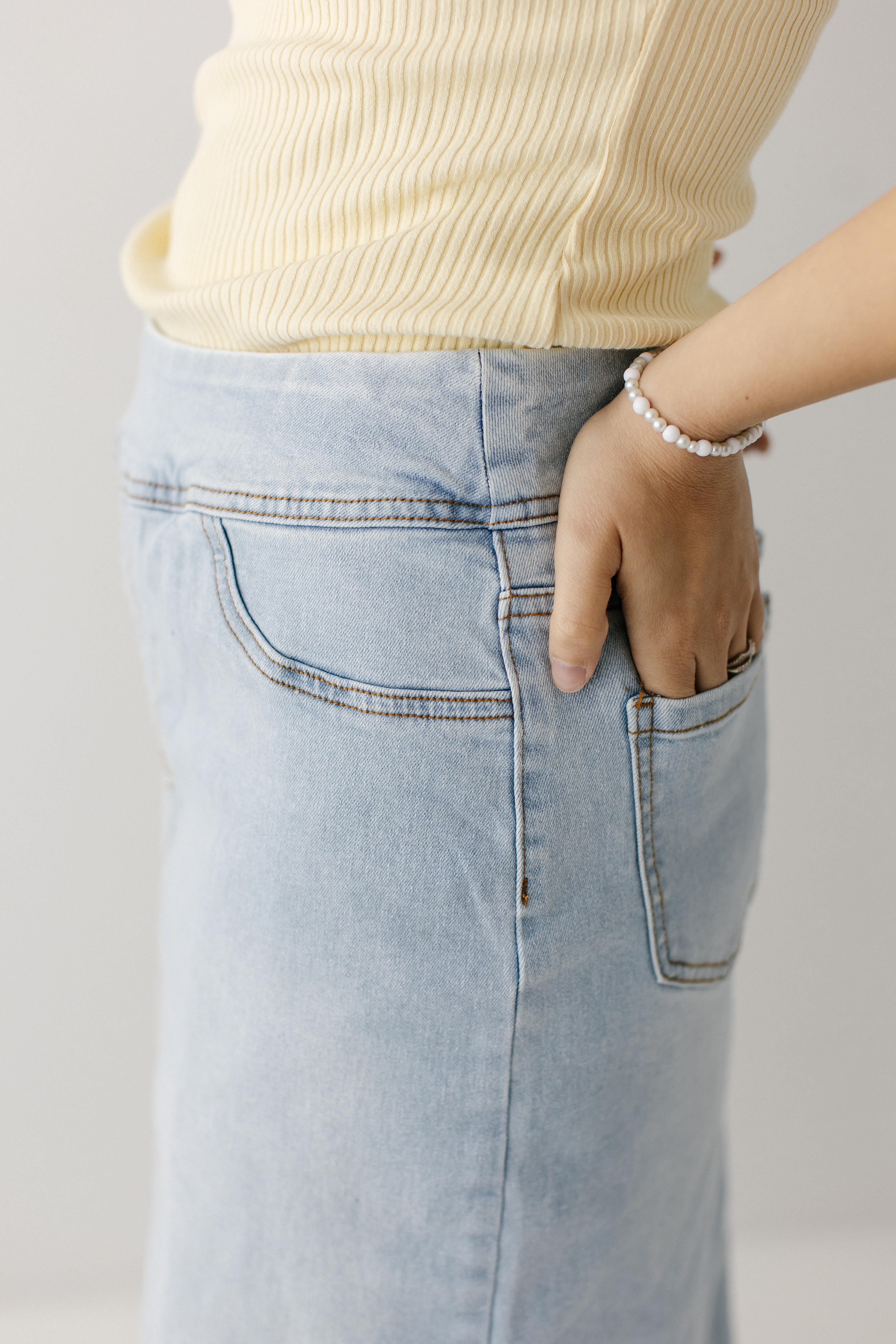 Sara Stretch Denim Skirt - Image 11