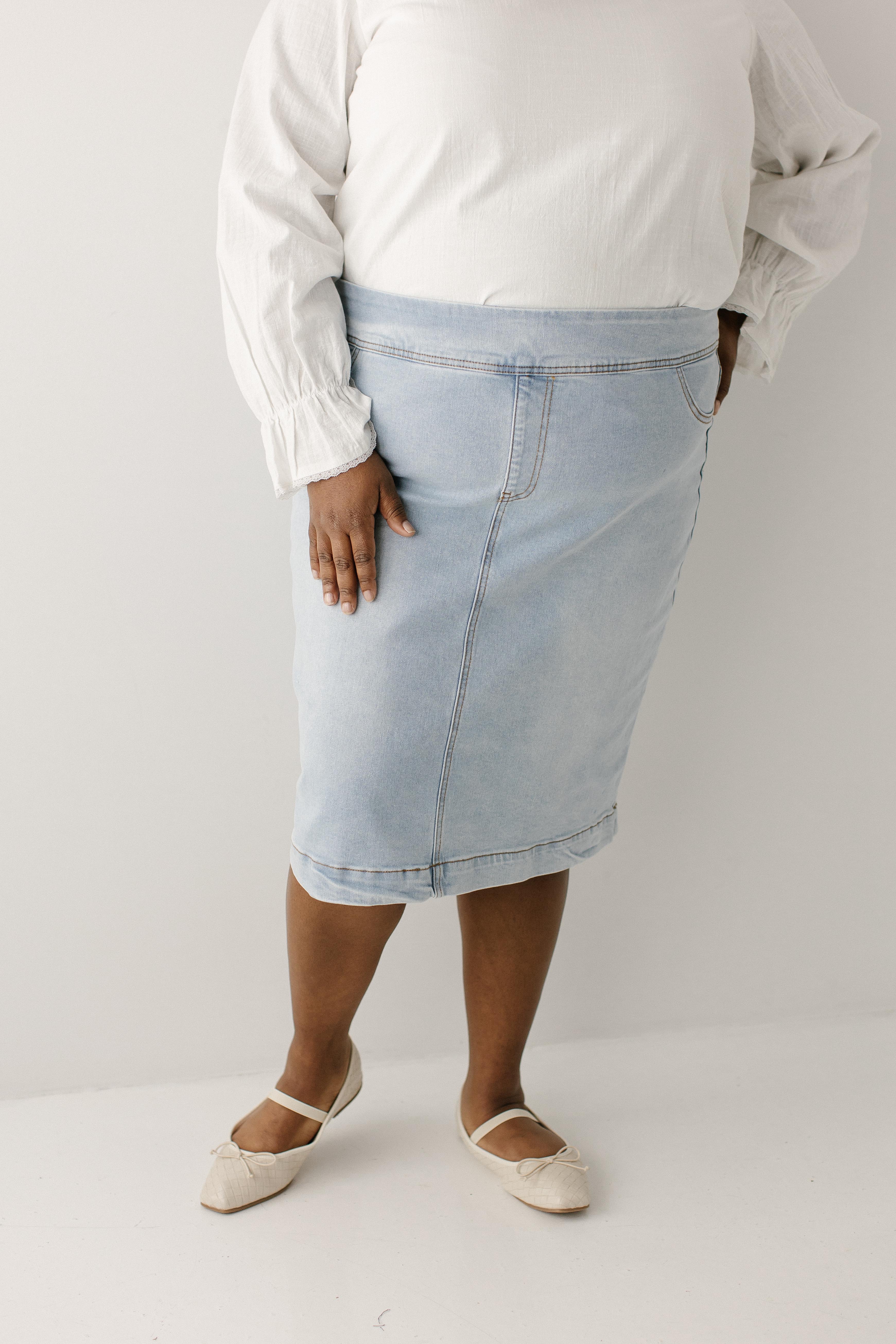 Sara Stretch Denim Skirt - Image 12