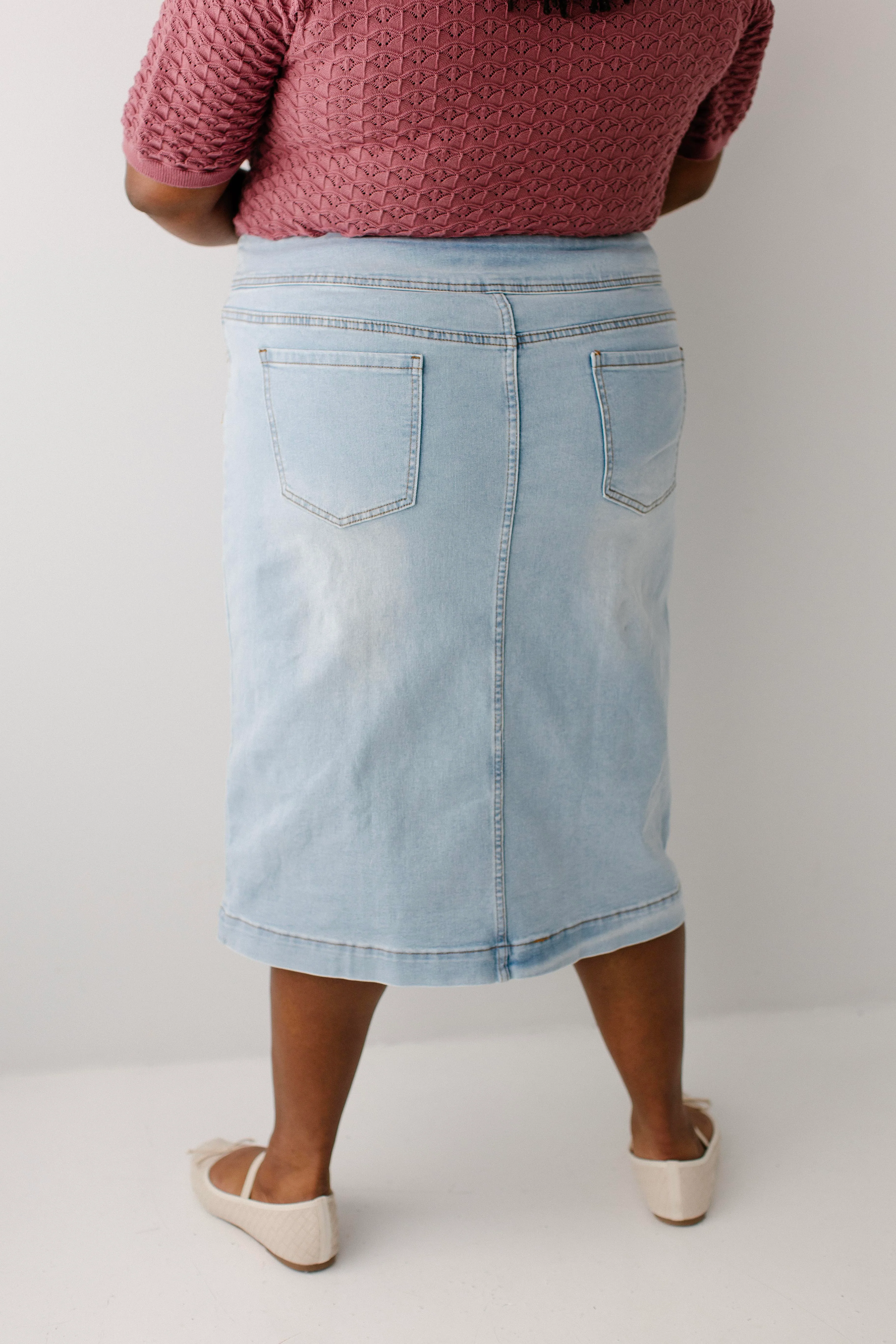 Sara Stretch Denim Skirt - Image 20