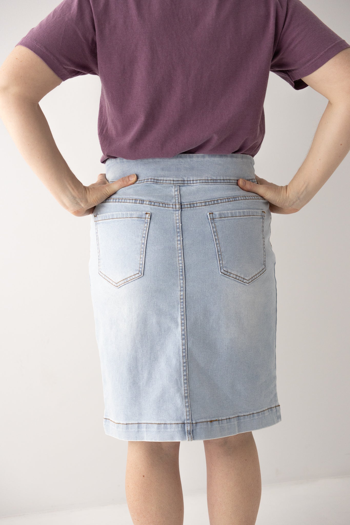 Sara Stretch Denim Skirt - Image 6