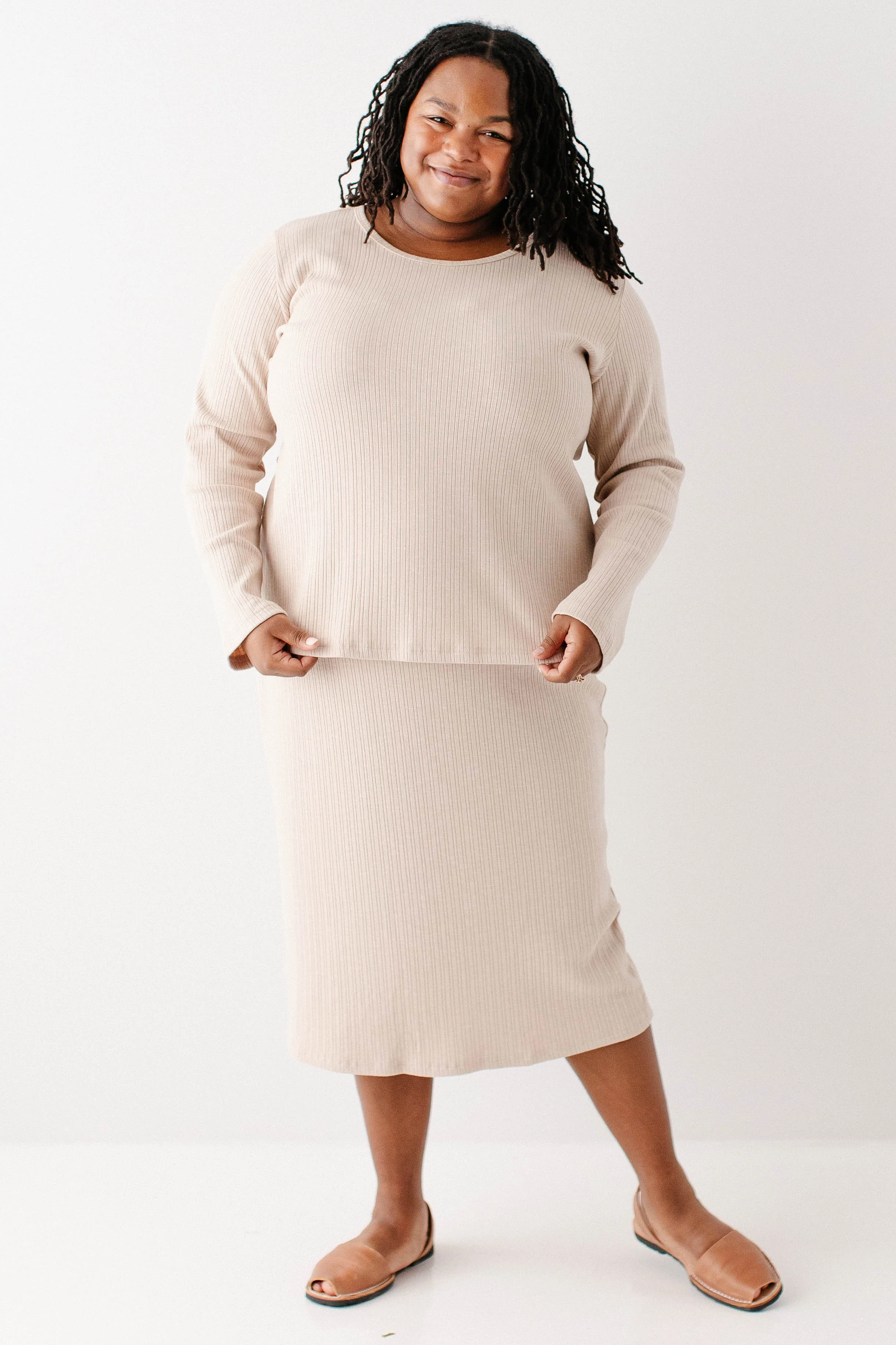Sasha Long Sleeve Ribbed Top FINAL SALE - Image 2