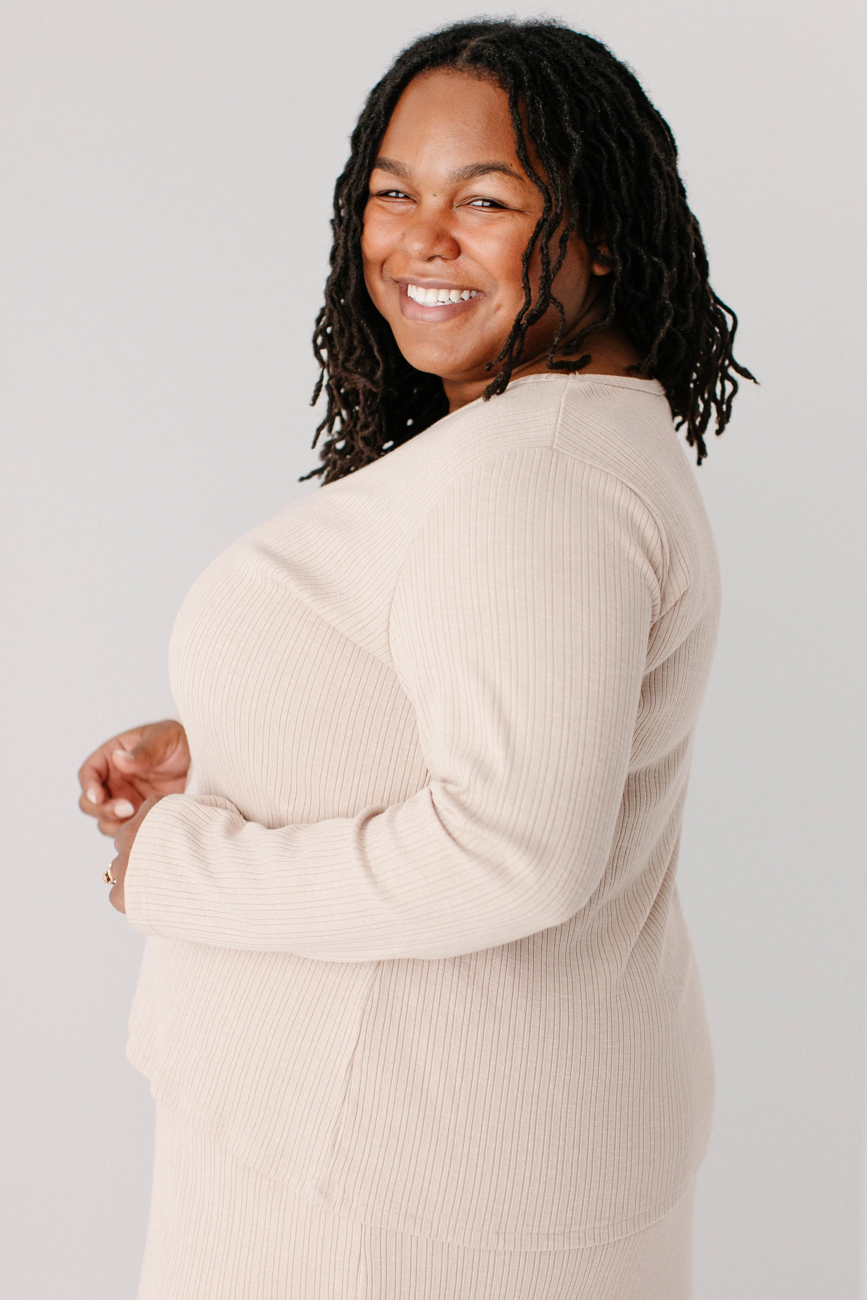 Sasha Long Sleeve Ribbed Top FINAL SALE - Image 3