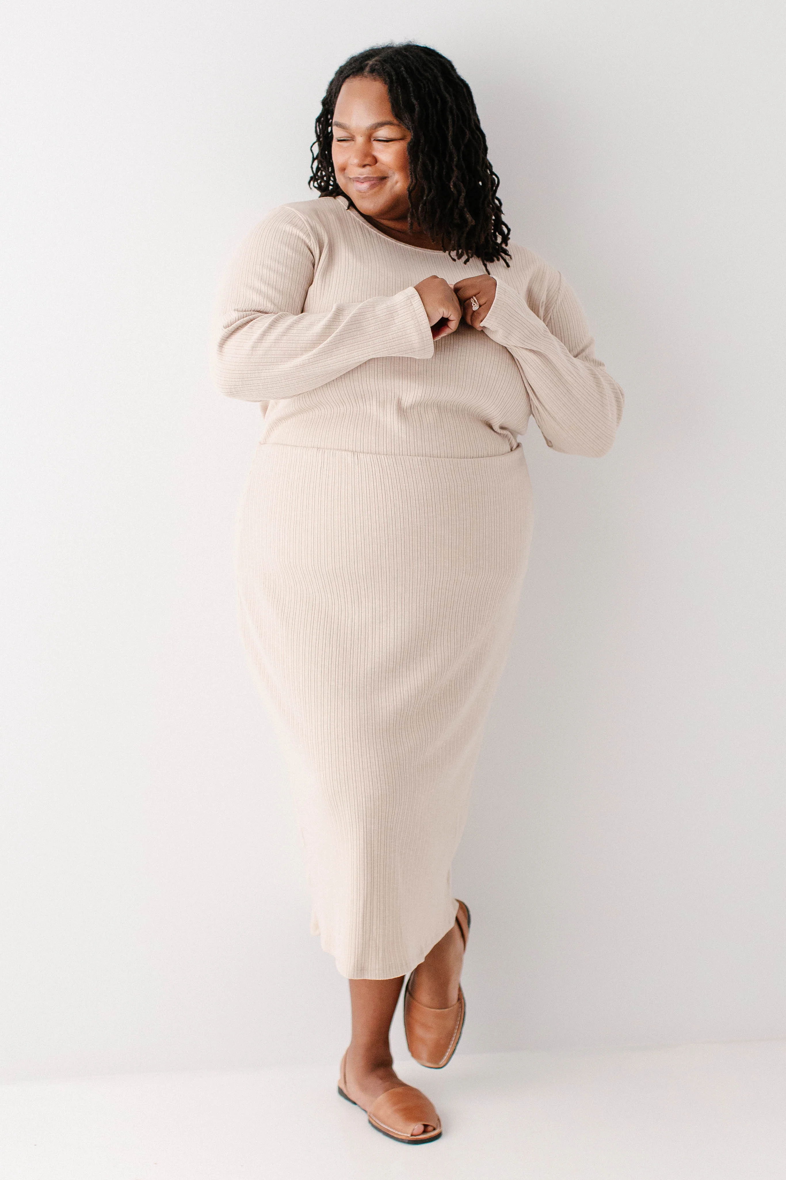 Sasha Ribbed Knit Midi Skirt FINAL SALE - Image 10