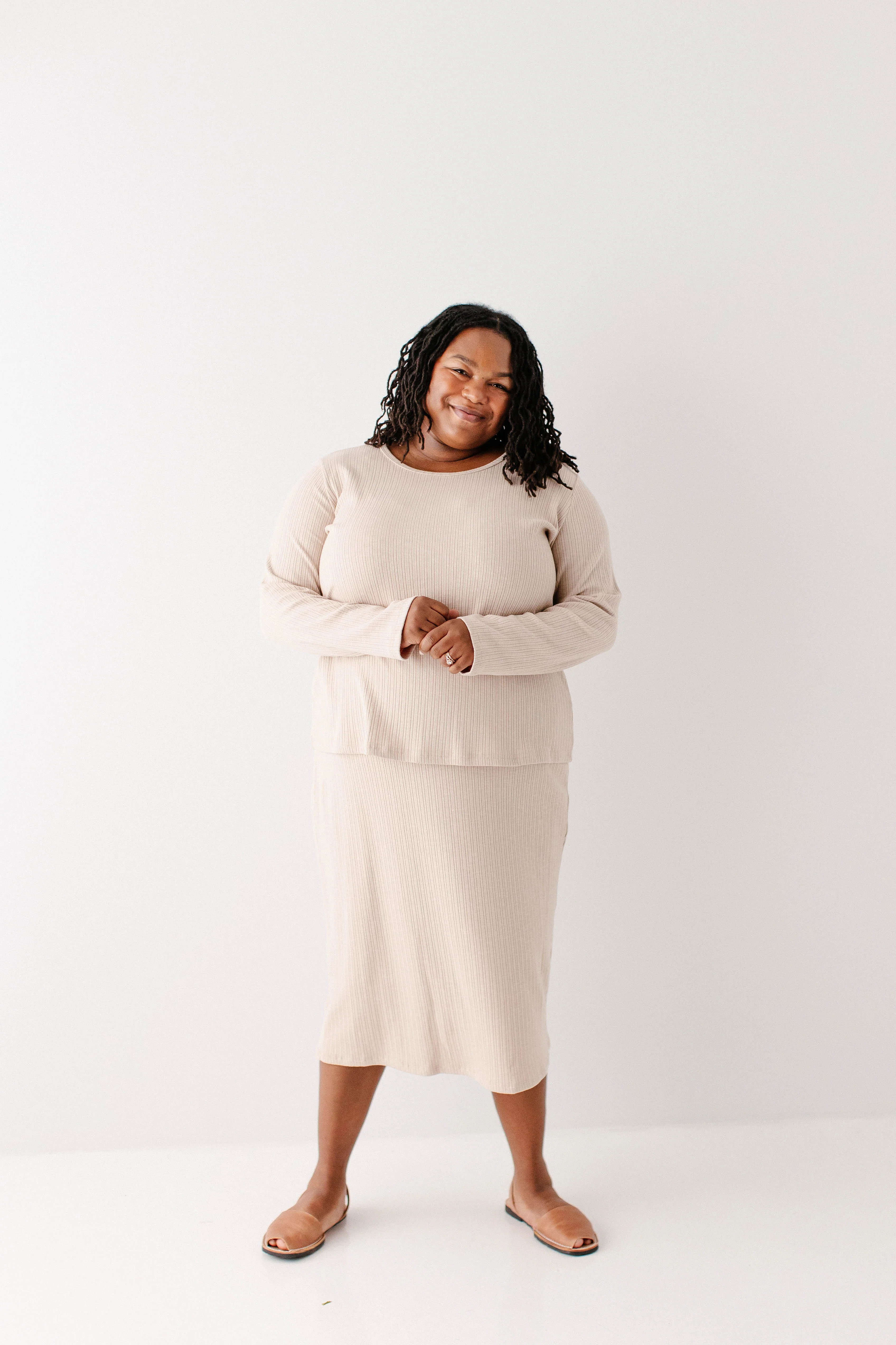 Sasha Ribbed Knit Midi Skirt FINAL SALE - Image 11