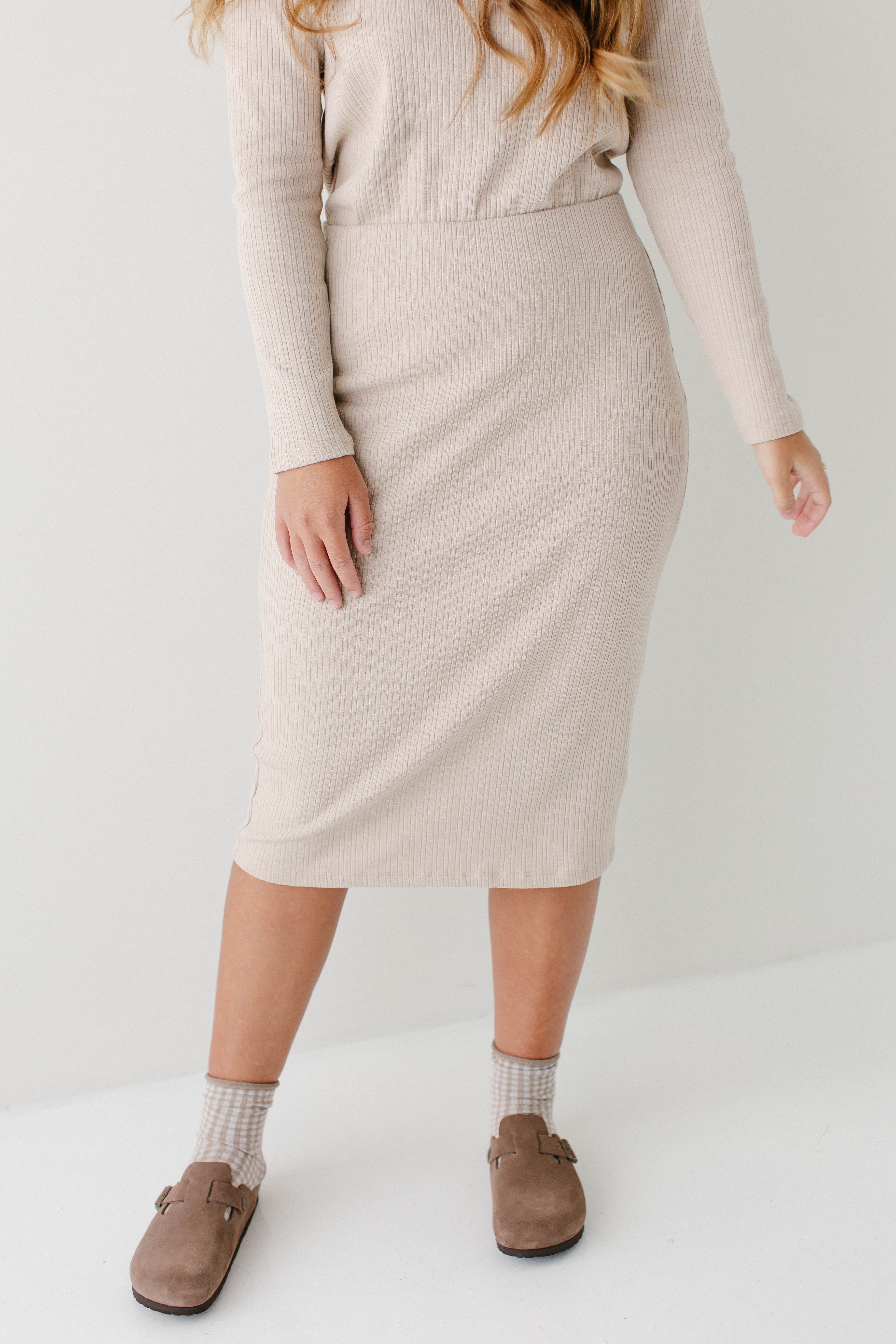 Sasha Ribbed Knit Midi Skirt FINAL SALE - Image 8