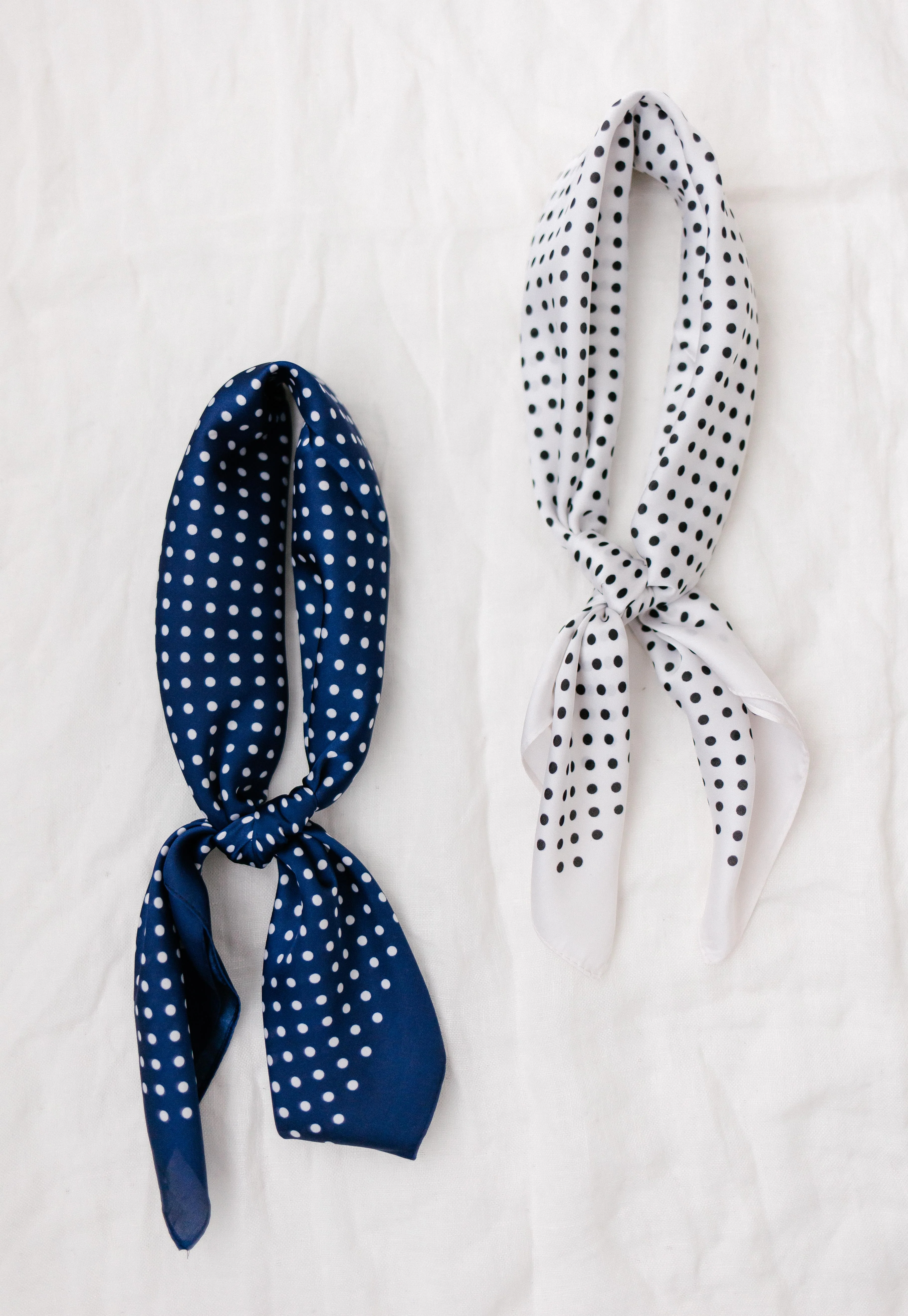 Satin Polka Dot Scarf