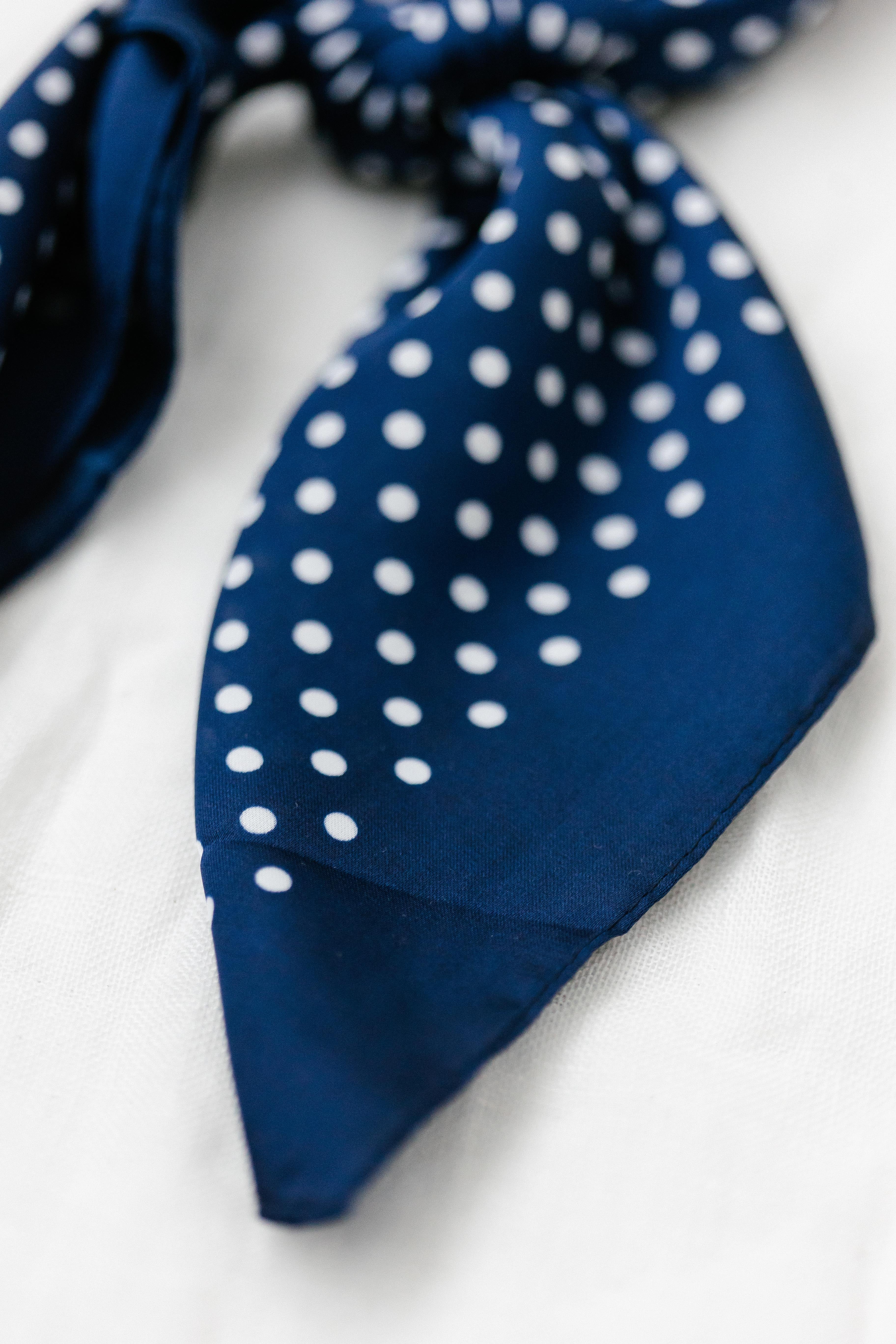 Satin Polka Dot Scarf - Image 4