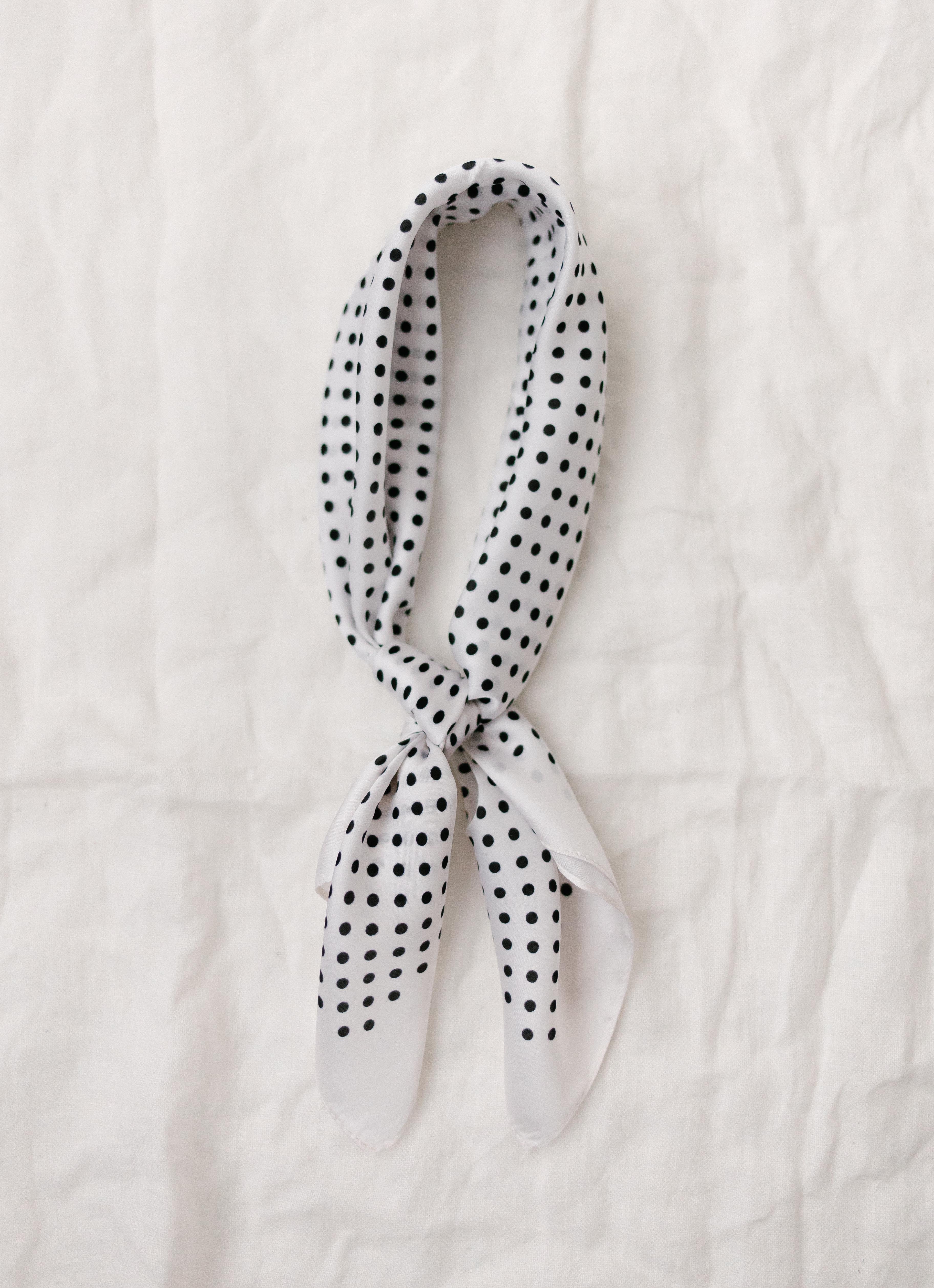 Satin Polka Dot Scarf - Image 5
