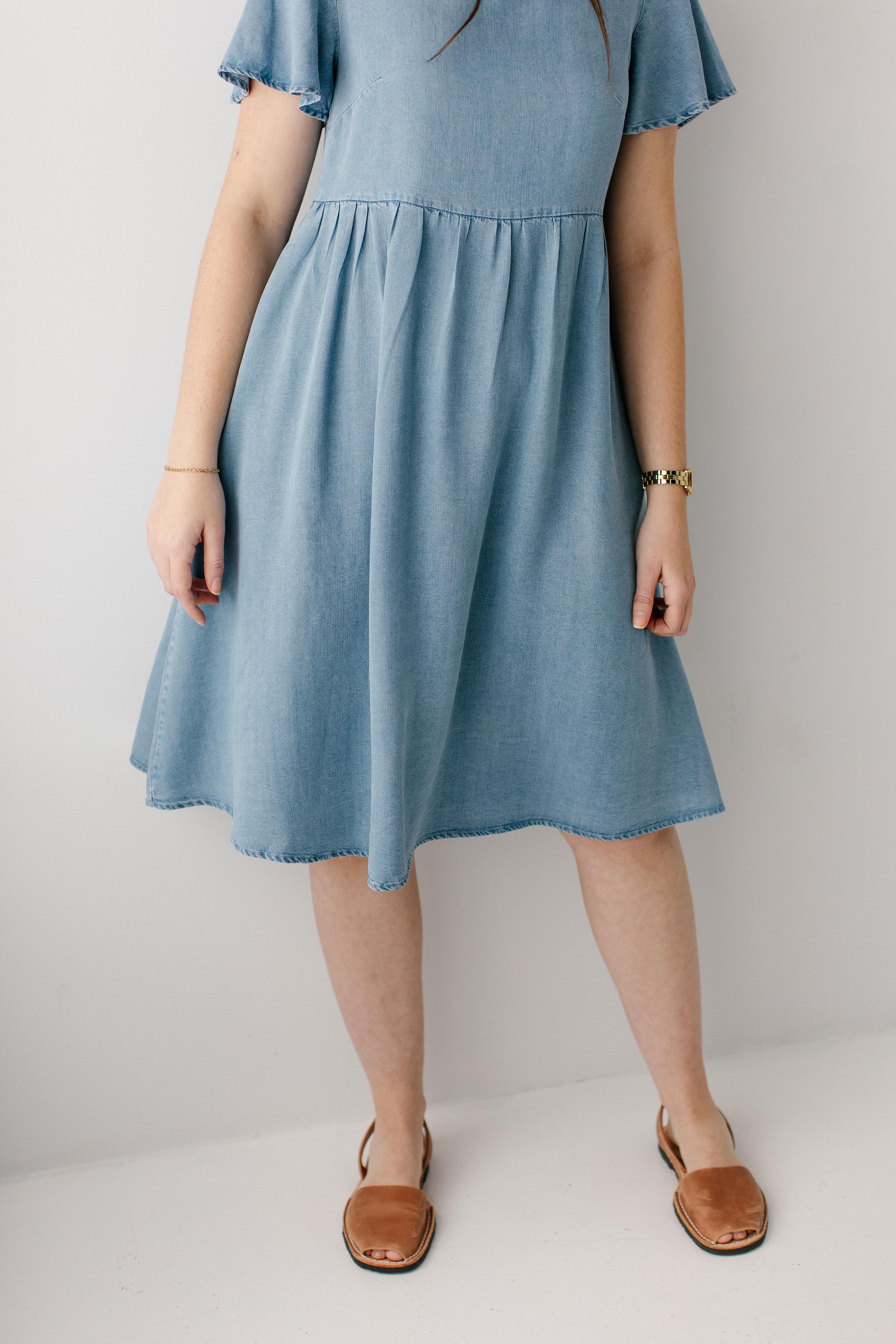 Savannah Square Neck Knee Length Dress - Image 11