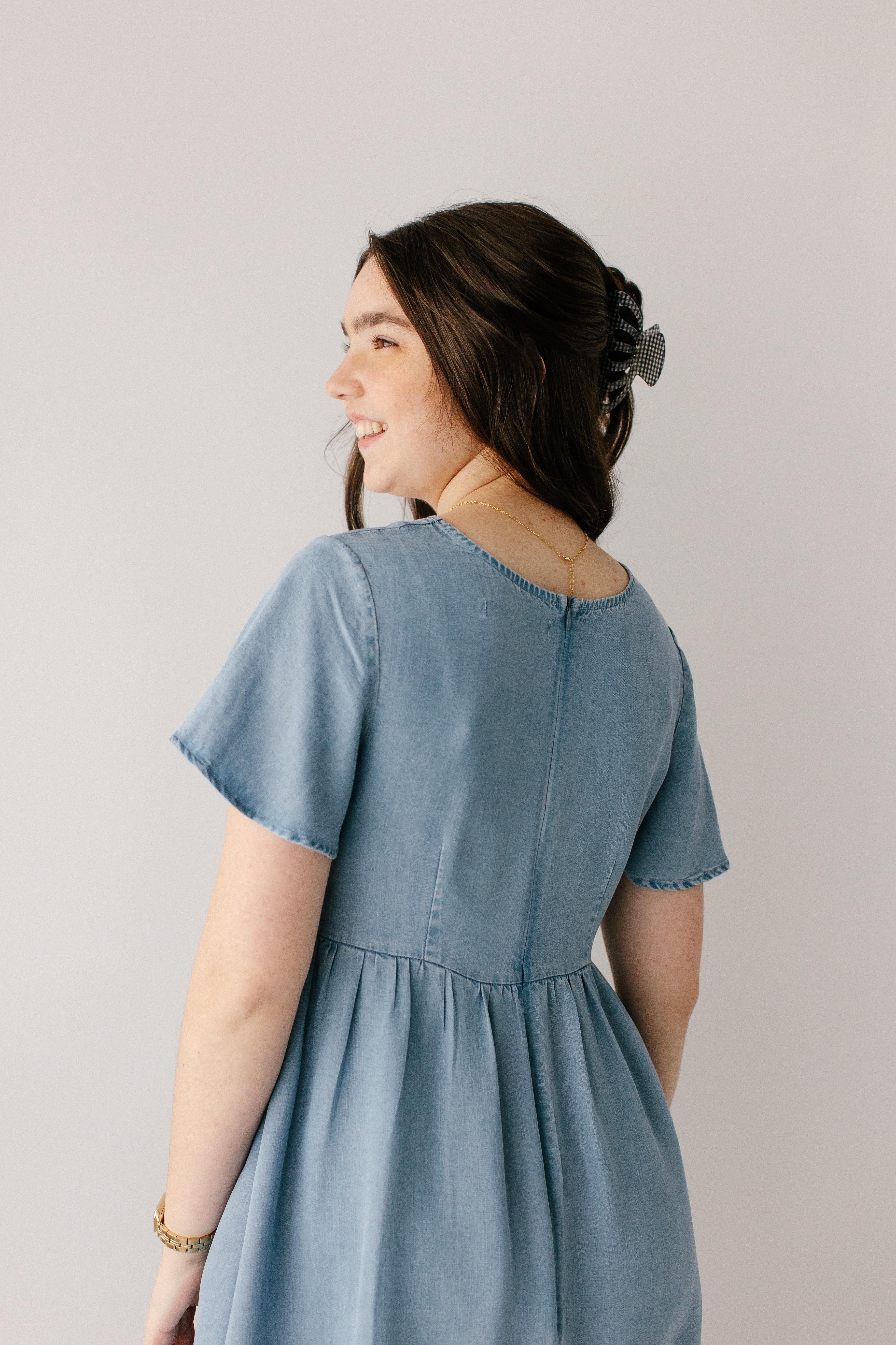 Savannah Square Neck Knee Length Dress - Image 13