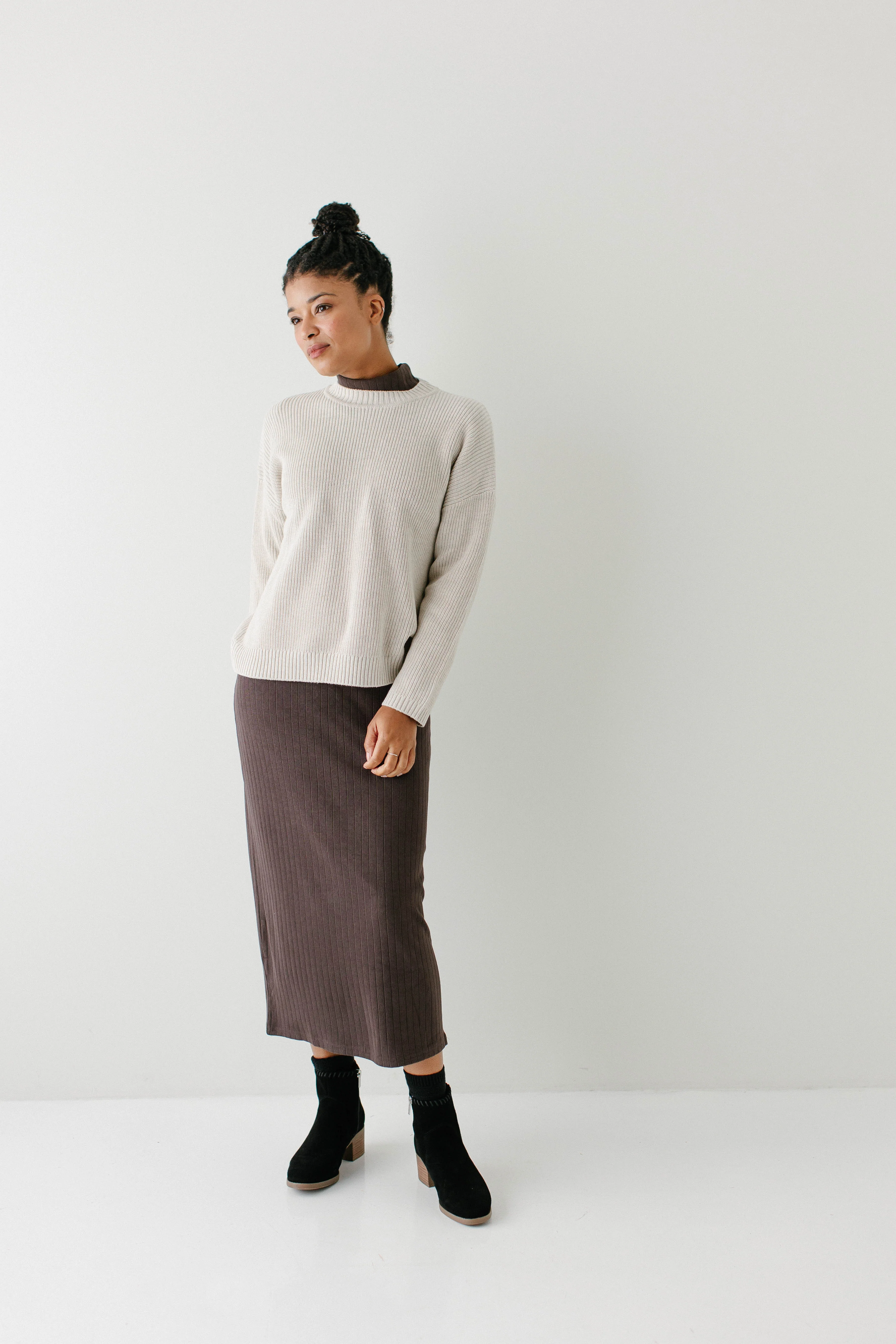 'Scottie' Ribbed Mock Neck Maxi Dress FINAL SALE - Image 5