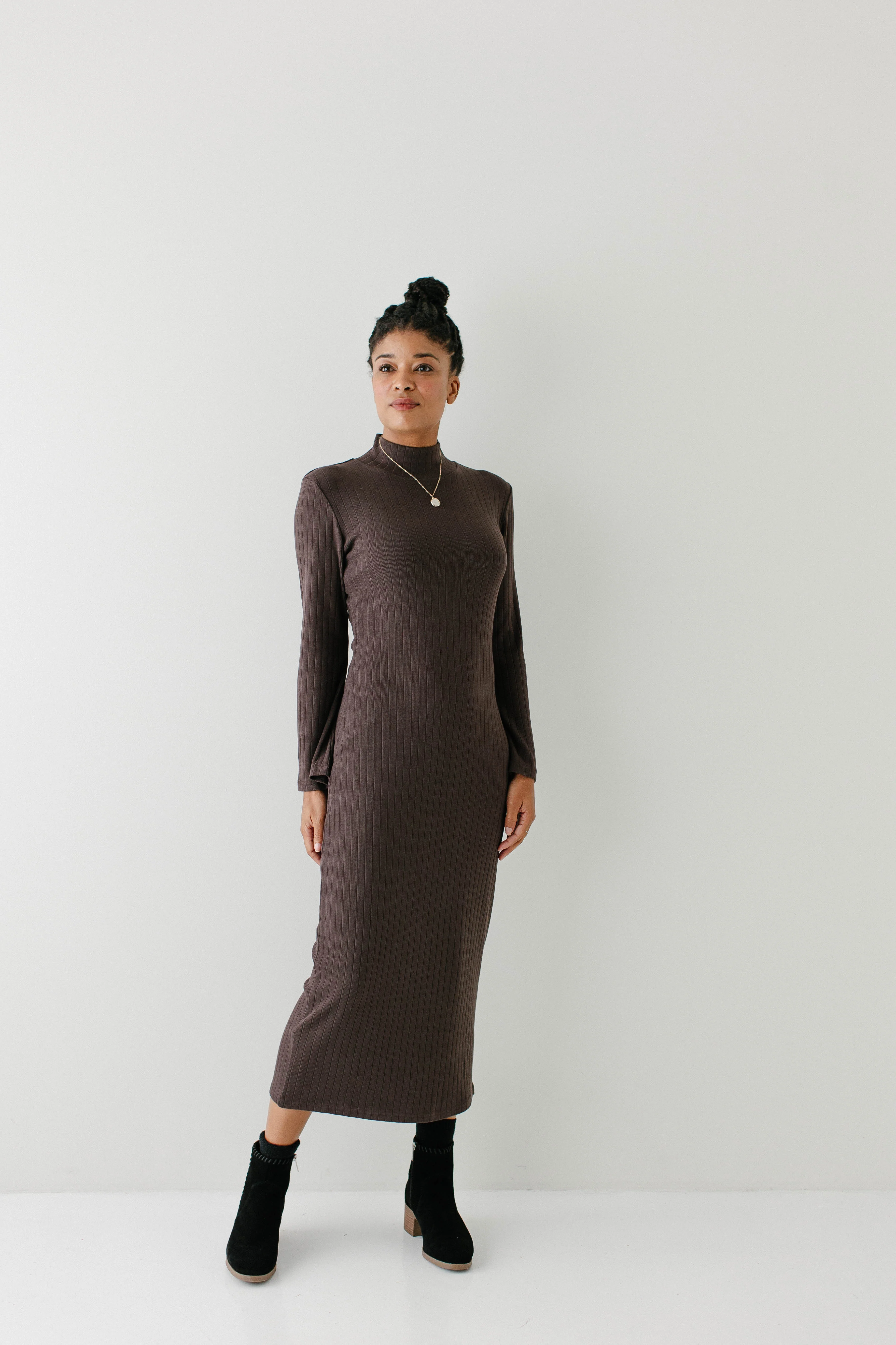 'Scottie' Ribbed Mock Neck Maxi Dress FINAL SALE - Image 8