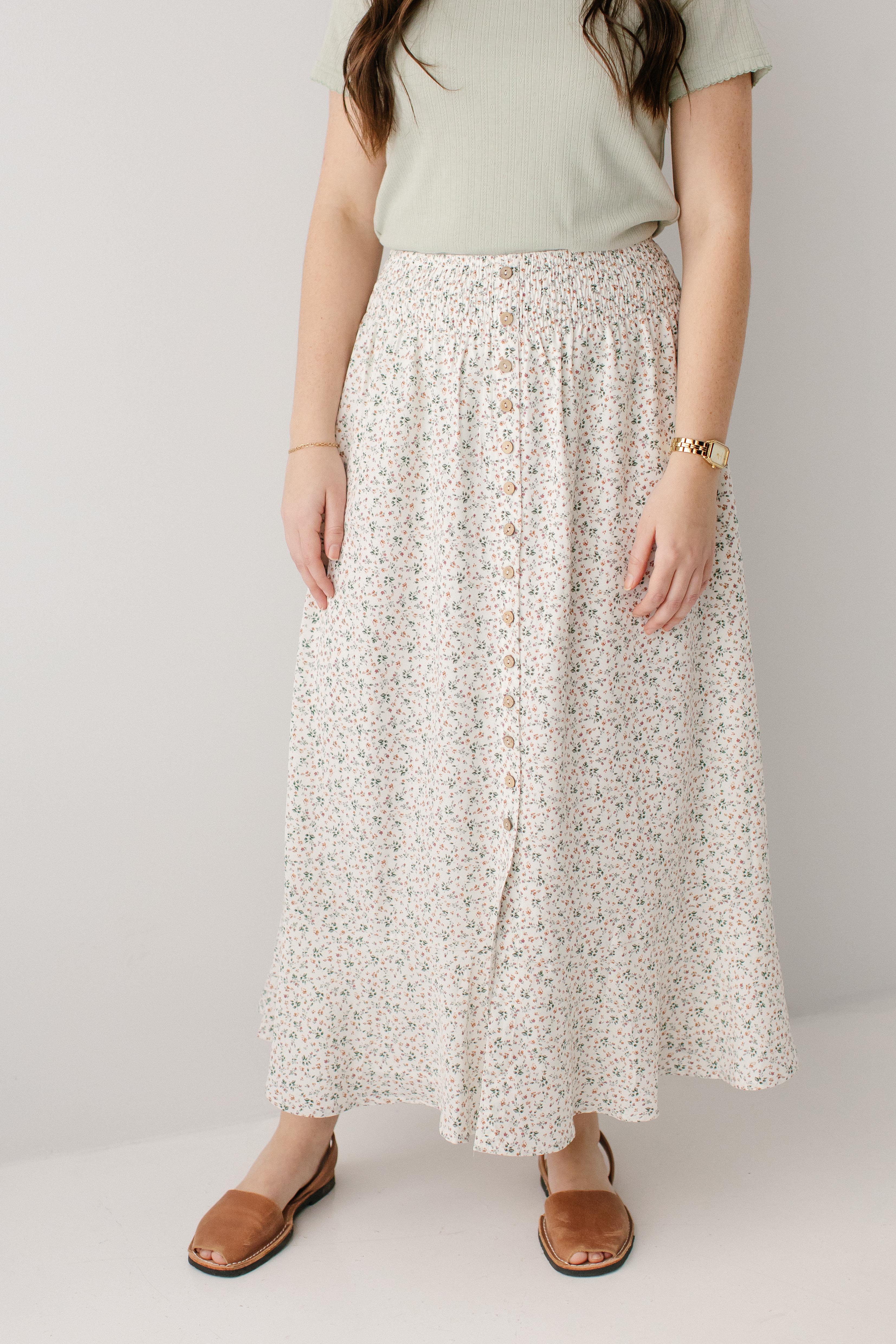 Shauna Ditsy Floral Maxi Skirt